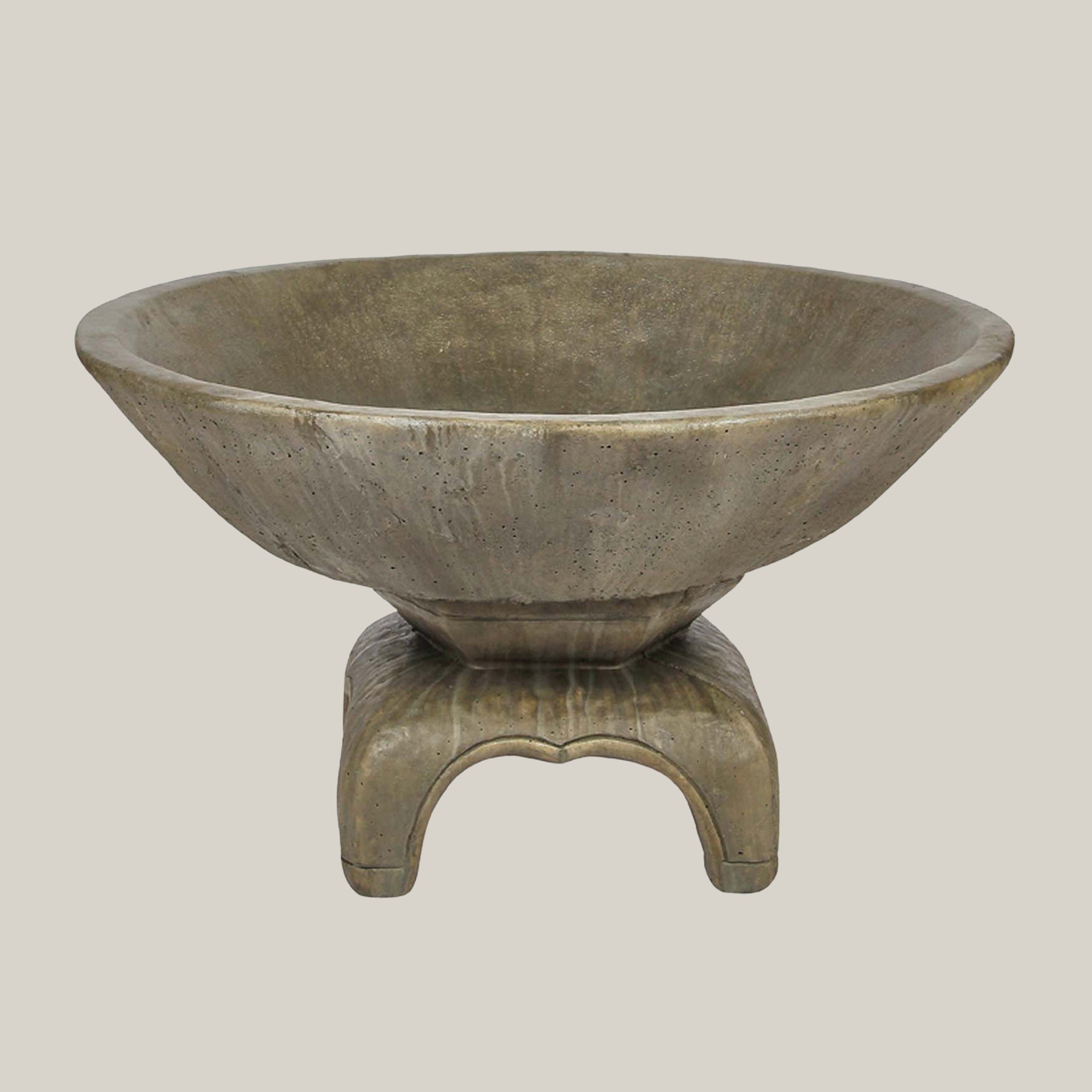 oriental plant pots outdoor Concrete Oriental Wok Planter – Ten Thousand Pots