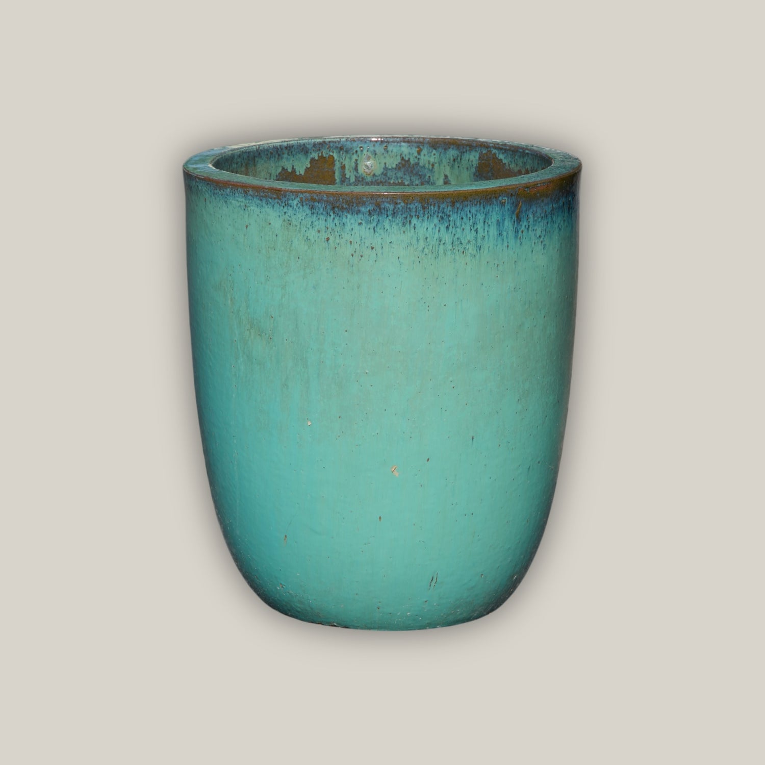 Aqua tall tapered u ceramic planter