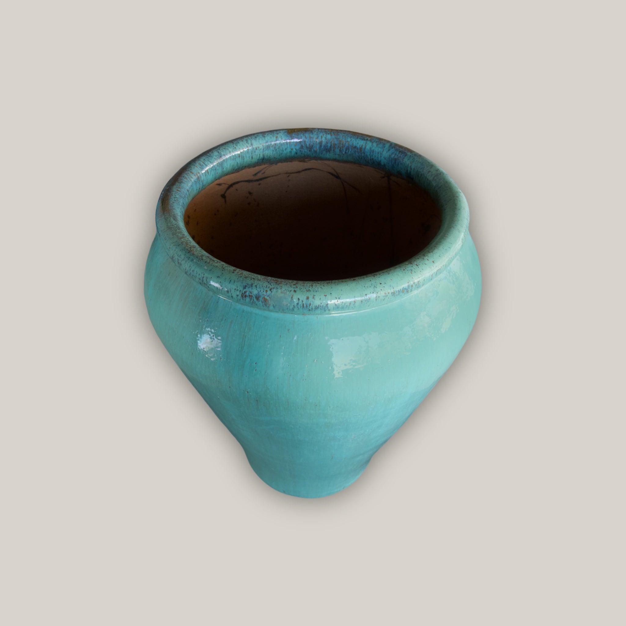 1-3100AQFS - Aqua Palace Extra Large High-Fired Ceramic Planter Pots– Indoor/Outdoor Use – FREE SHIPPING