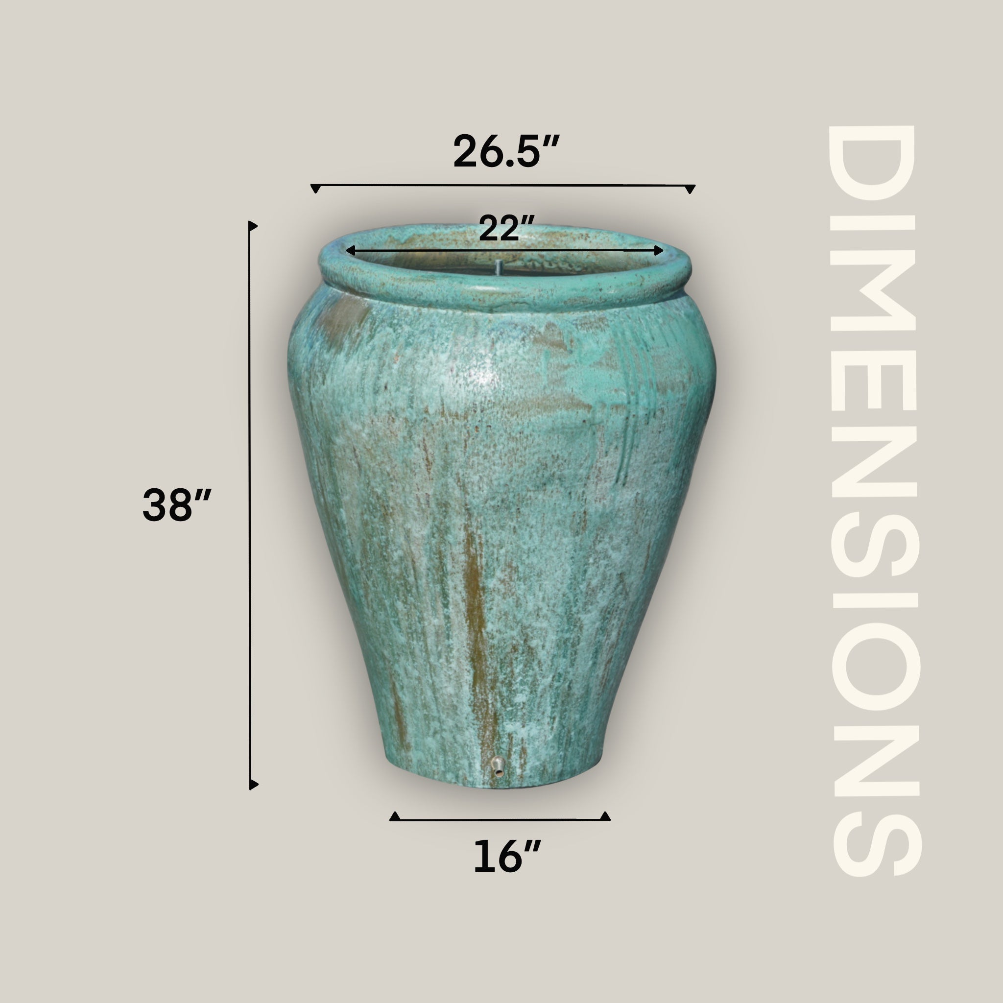 3100OG - Opal Green Palace Pot