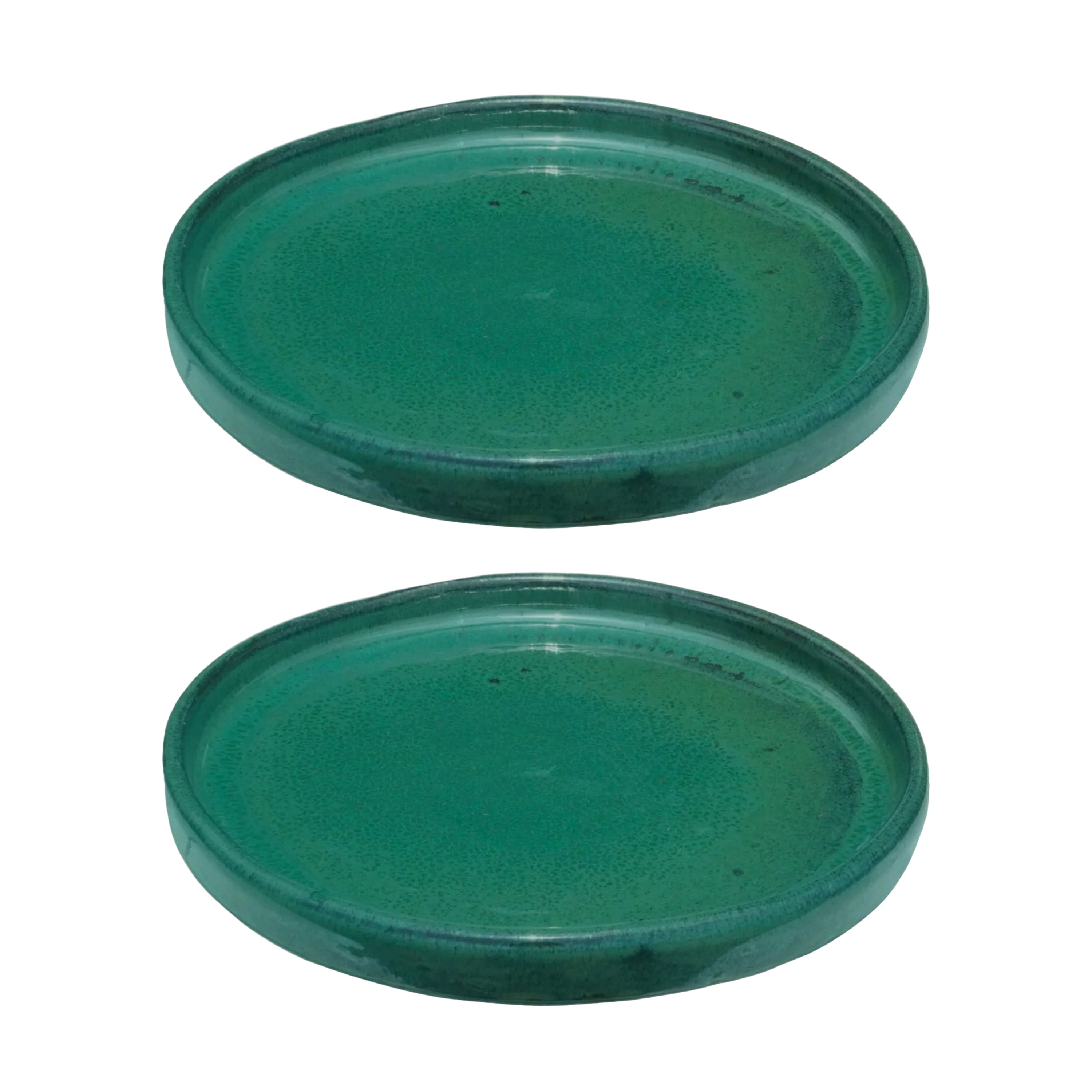 Round Jade Ceramic Clay Plant Saucer
