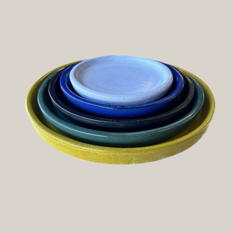 3125L5 - Round | Jade - Ceramic Clay Pot Saucers (8"-19.5")