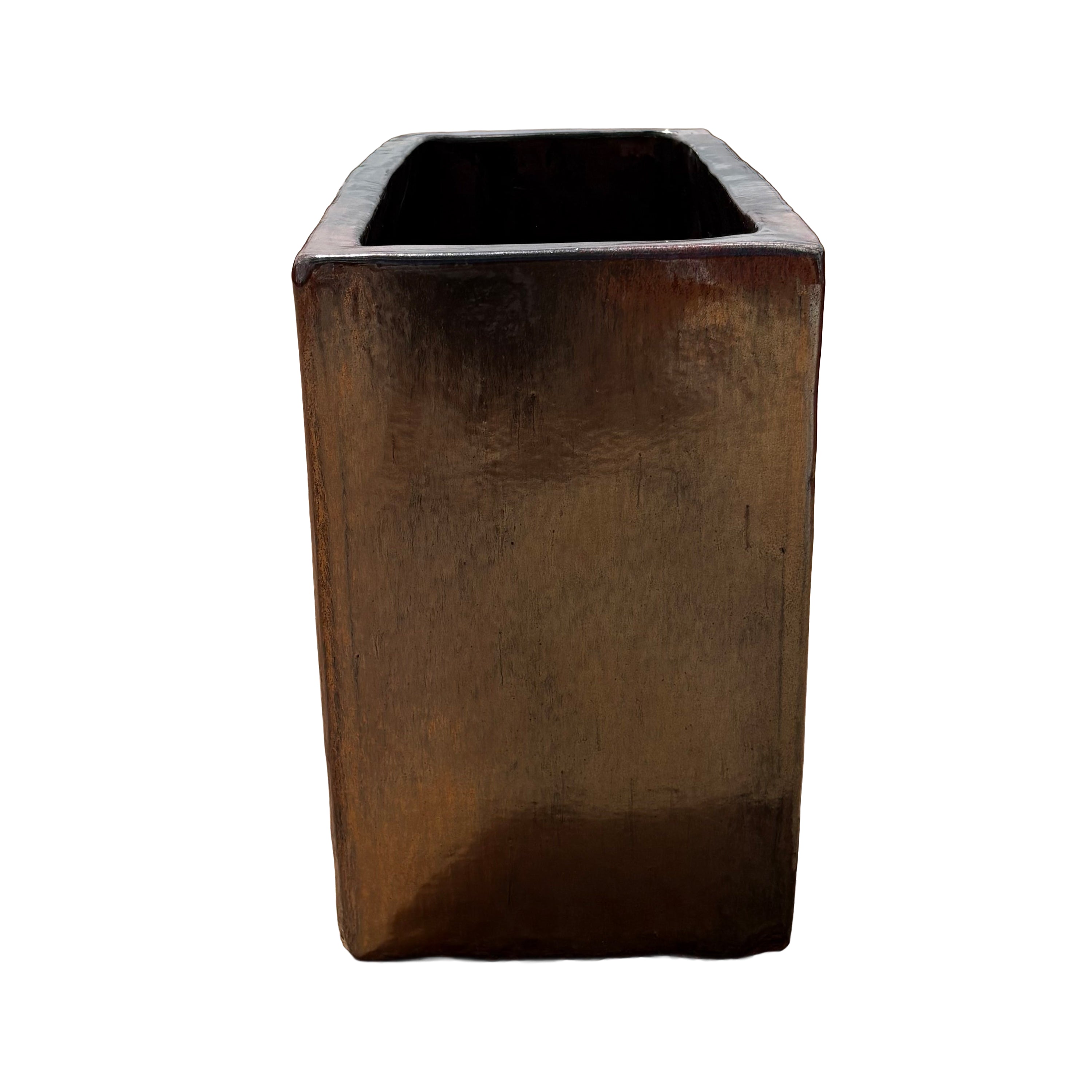 Oxide Glazed Rectangular Ceramic Planter