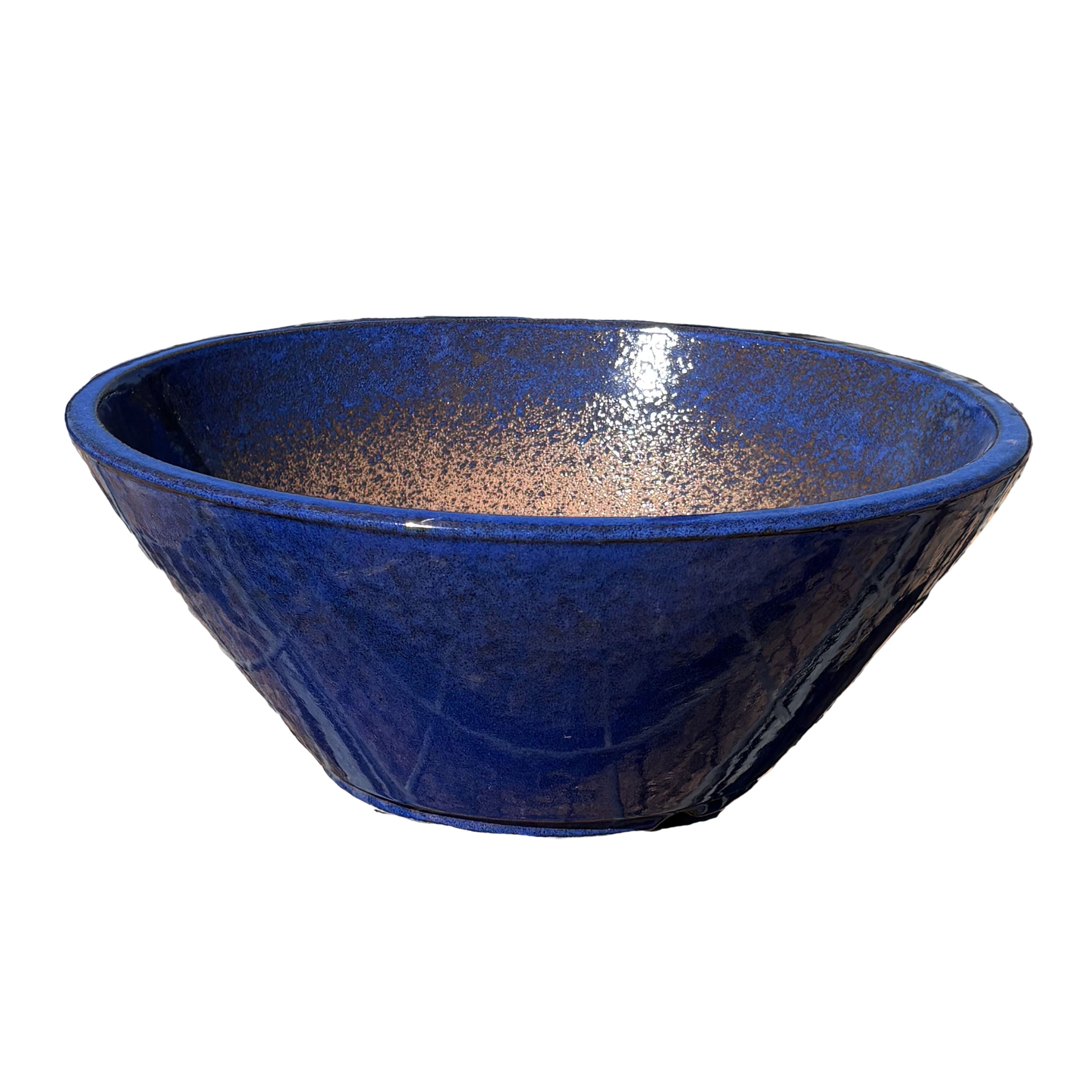 Falling Blue Low Wide Planter