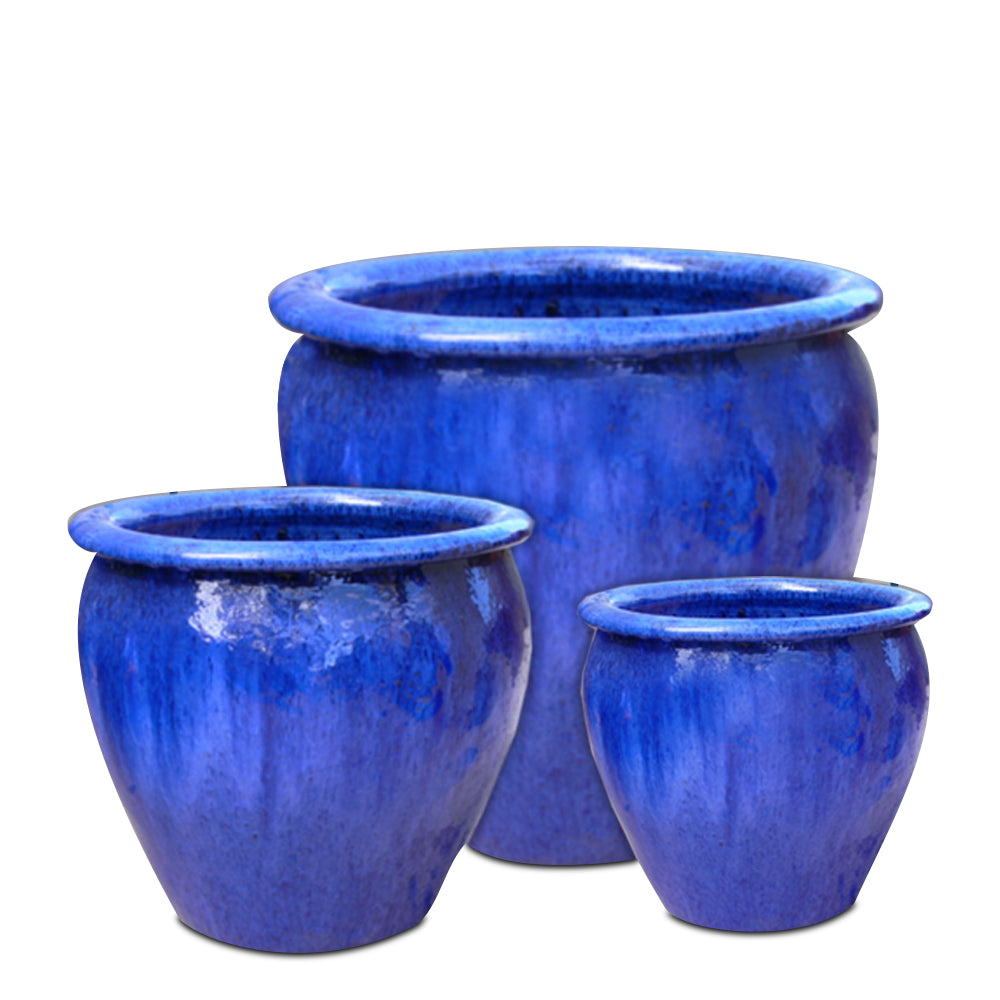 Blue Cloud Fish Bowl Planter Dolphin Ten Thousand Pots