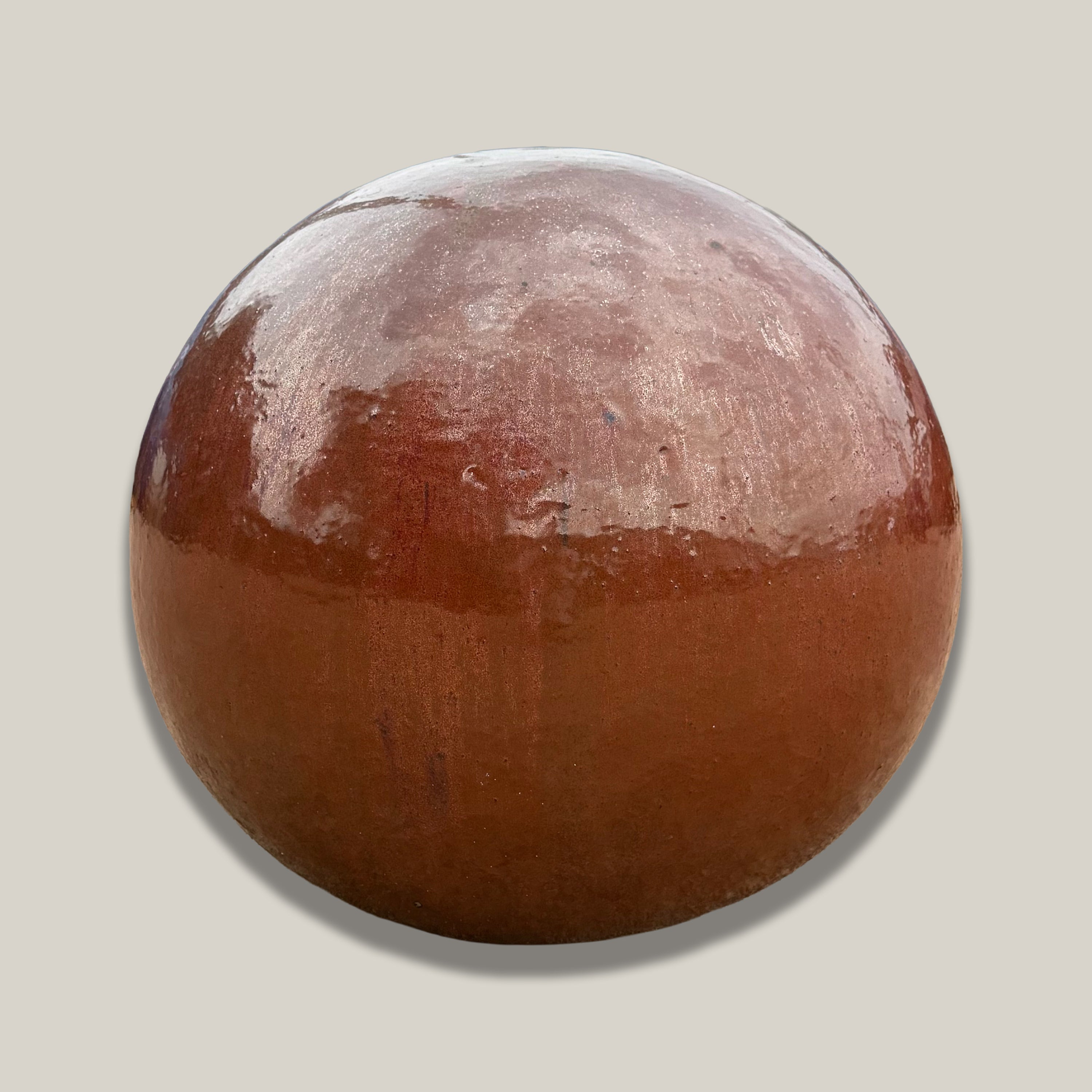 5010N16 - Copper Red Ceramic Garden Sphere