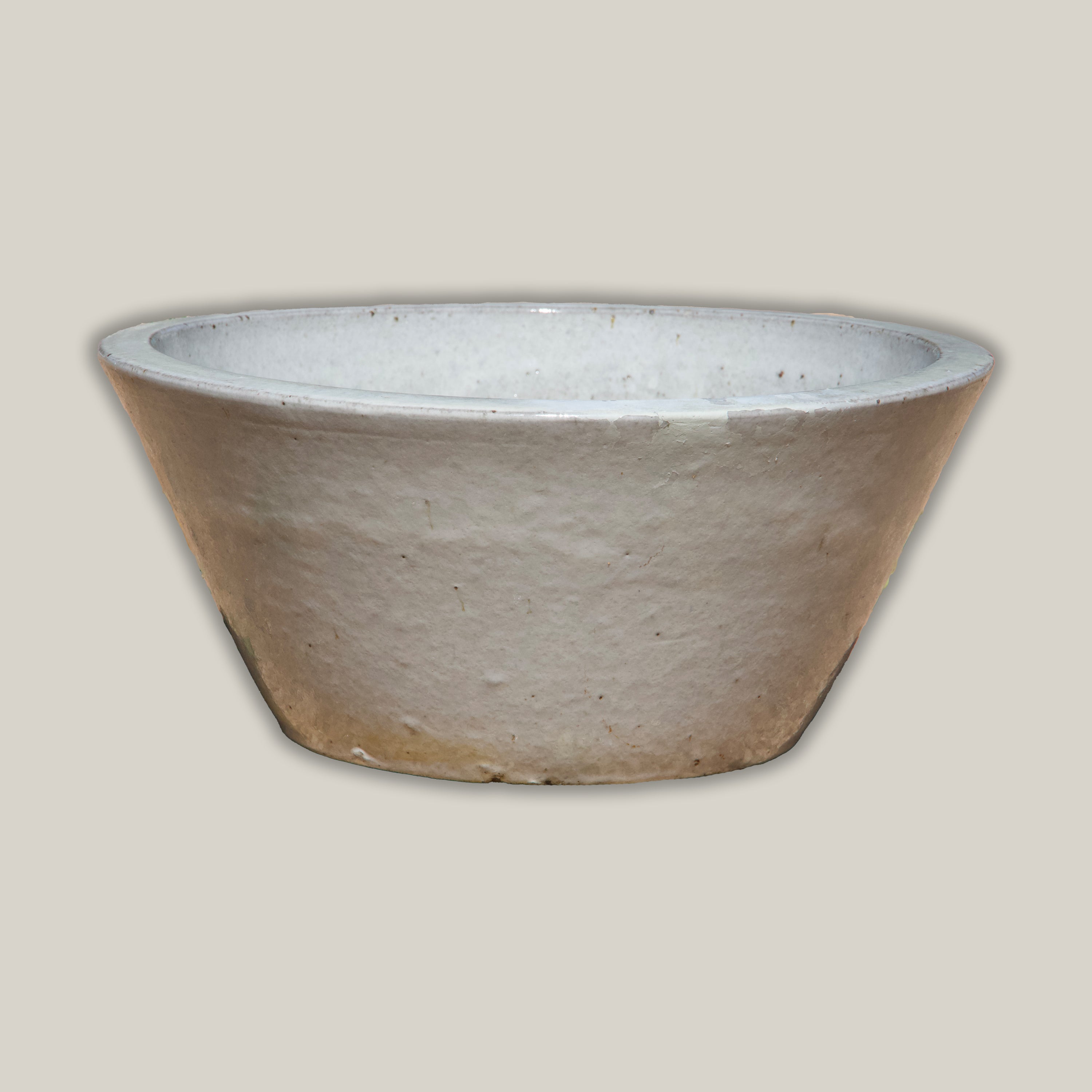 6028H25 - White Low Cone Pot