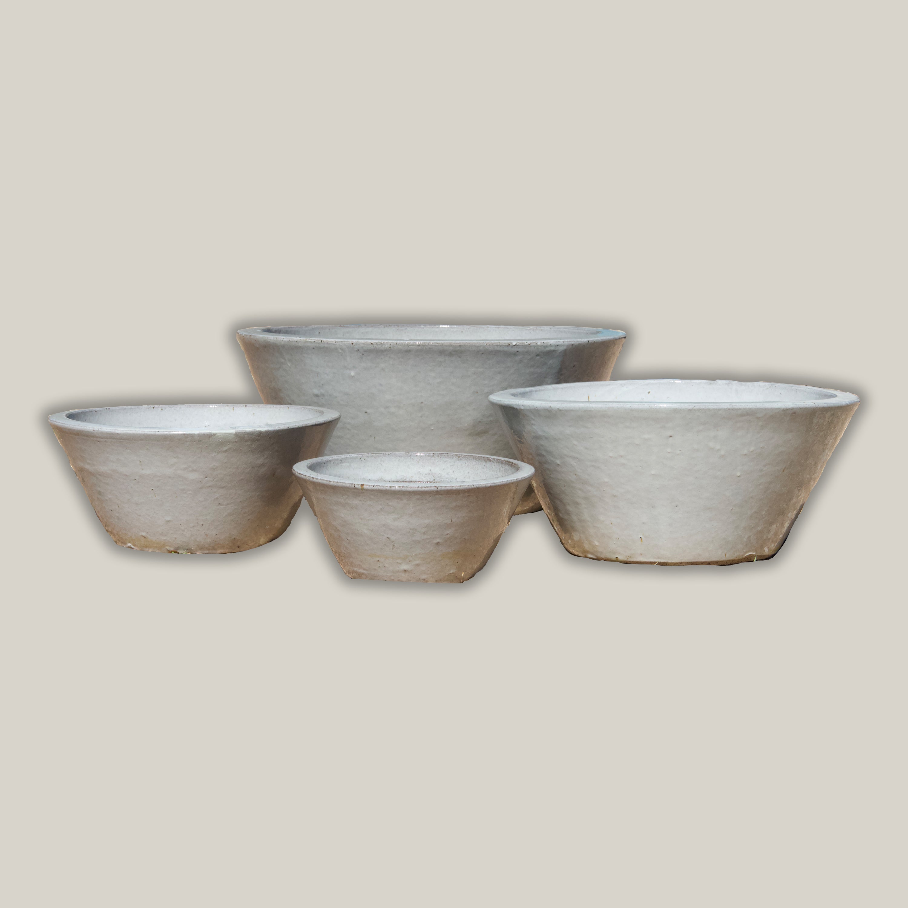 6028H25 - White Low Cone Pot