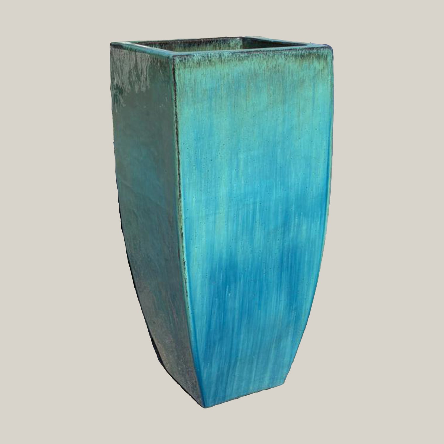 6137H82 - Falling Green Tall Tapered Square Planter