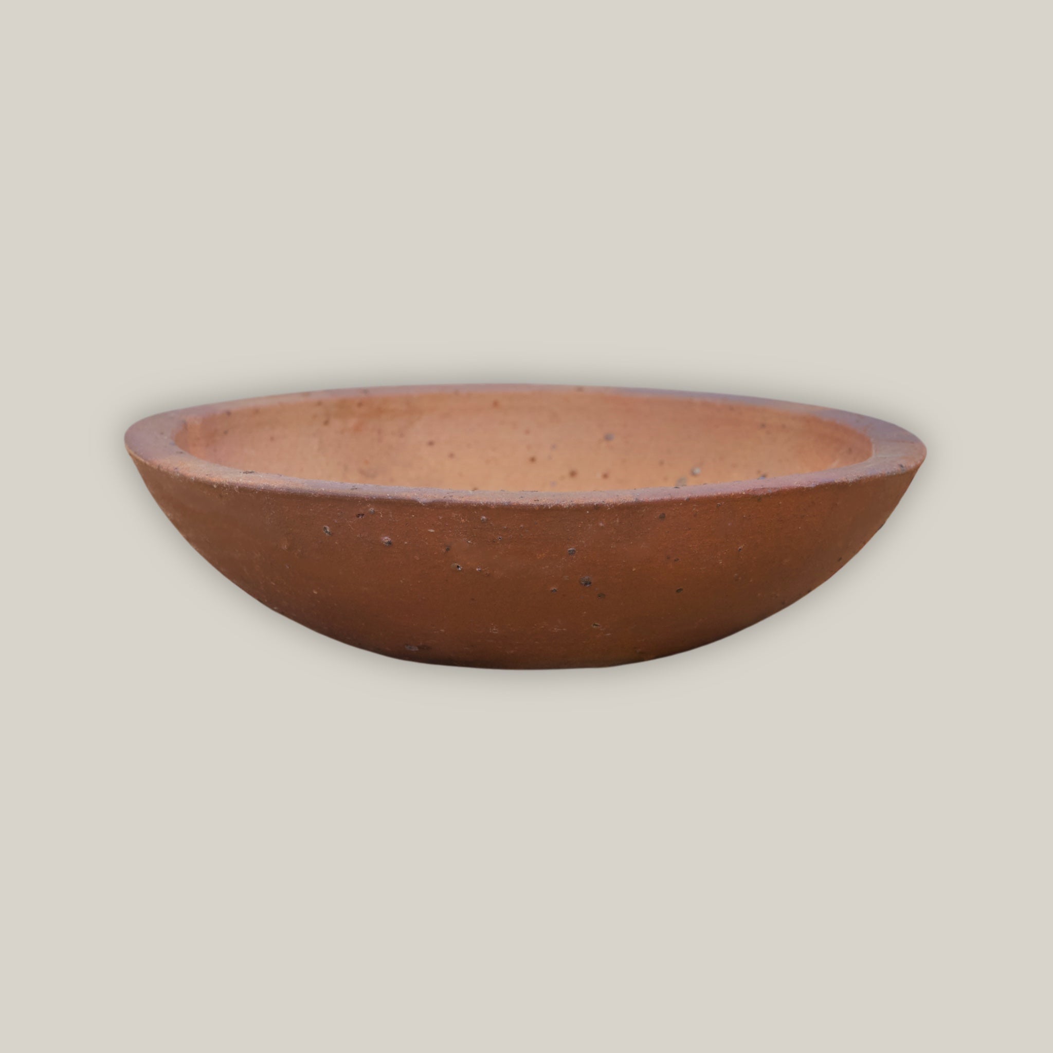 603R14 - Iron Clay Rustic Style Wide Bowl