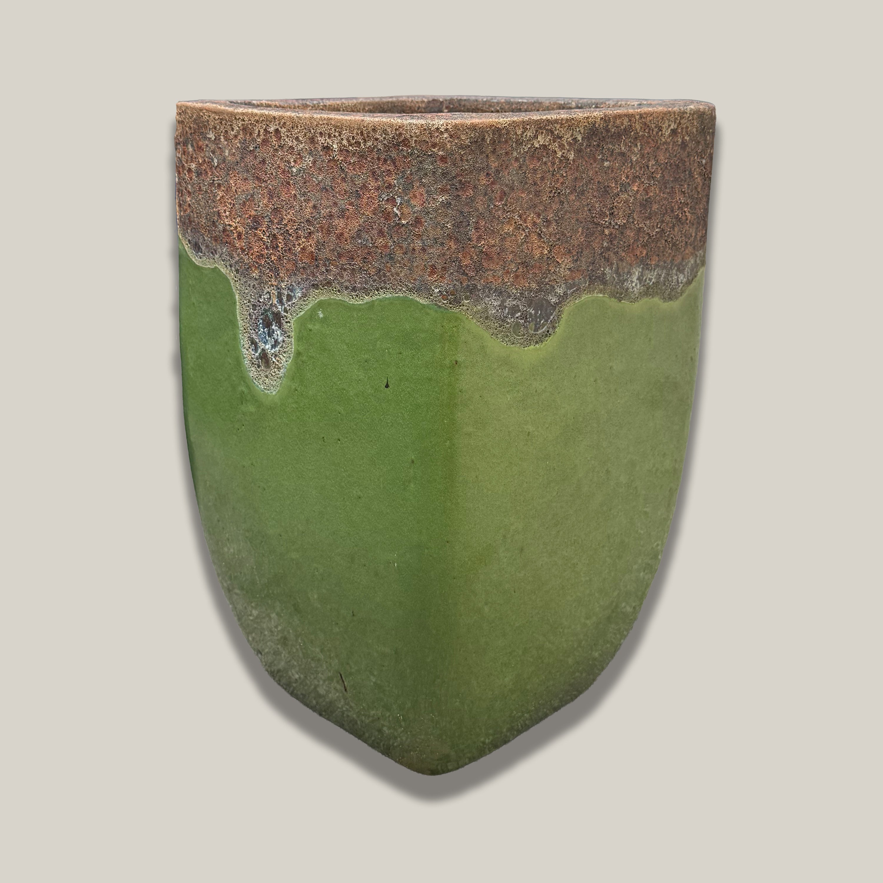 8107S42 - Angkor/Apple Green Milan Rounded Edge Square Ceramic Pot
