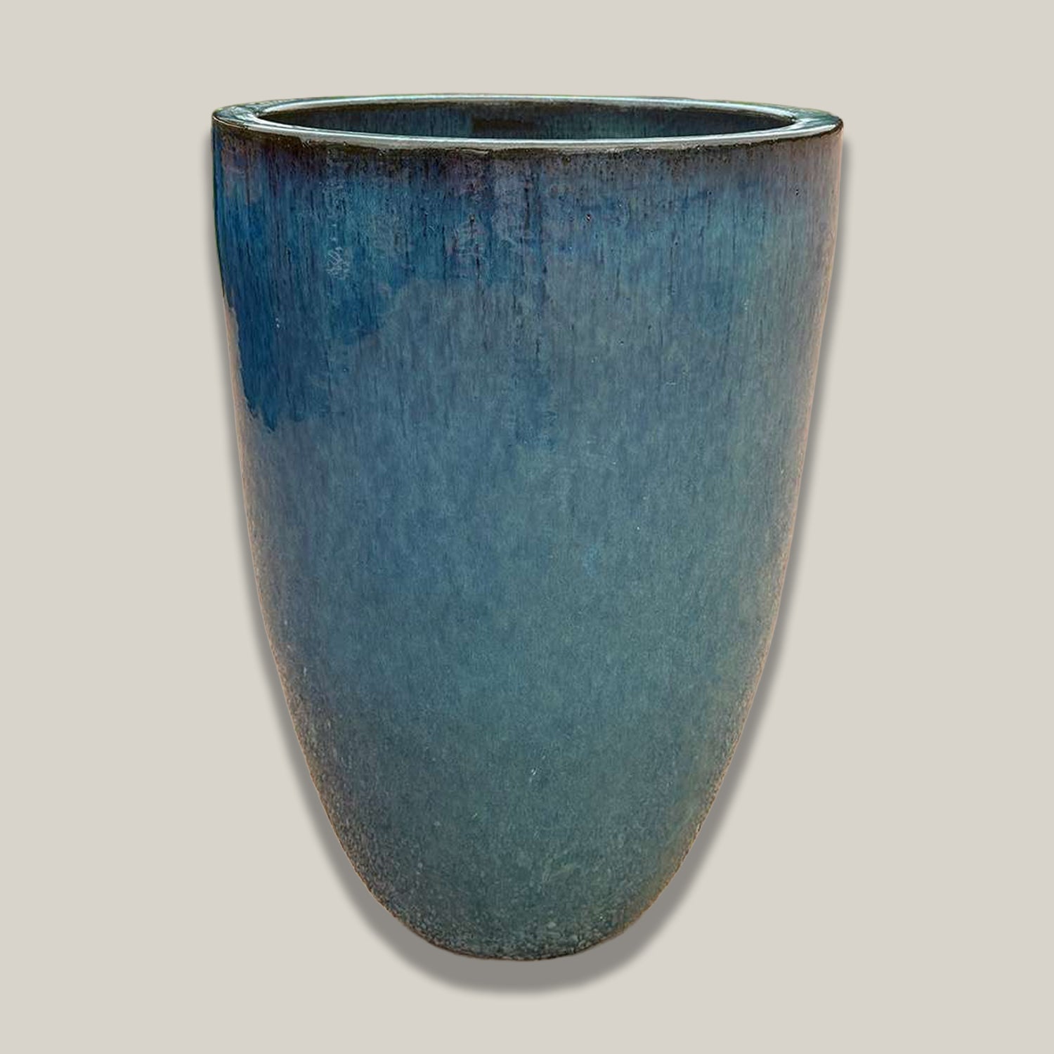 8166N19 - Marble Green Modern Tapered Cylinder Pot