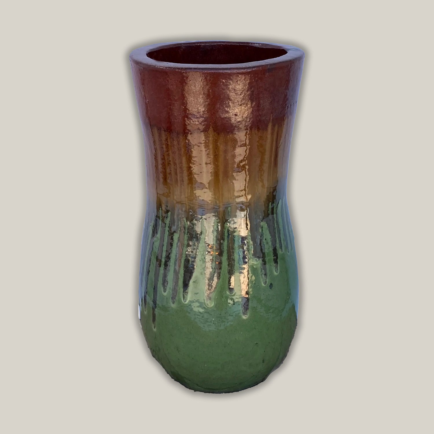 8206S2 - Honey Tri-Color Ceramic Peanut Planter