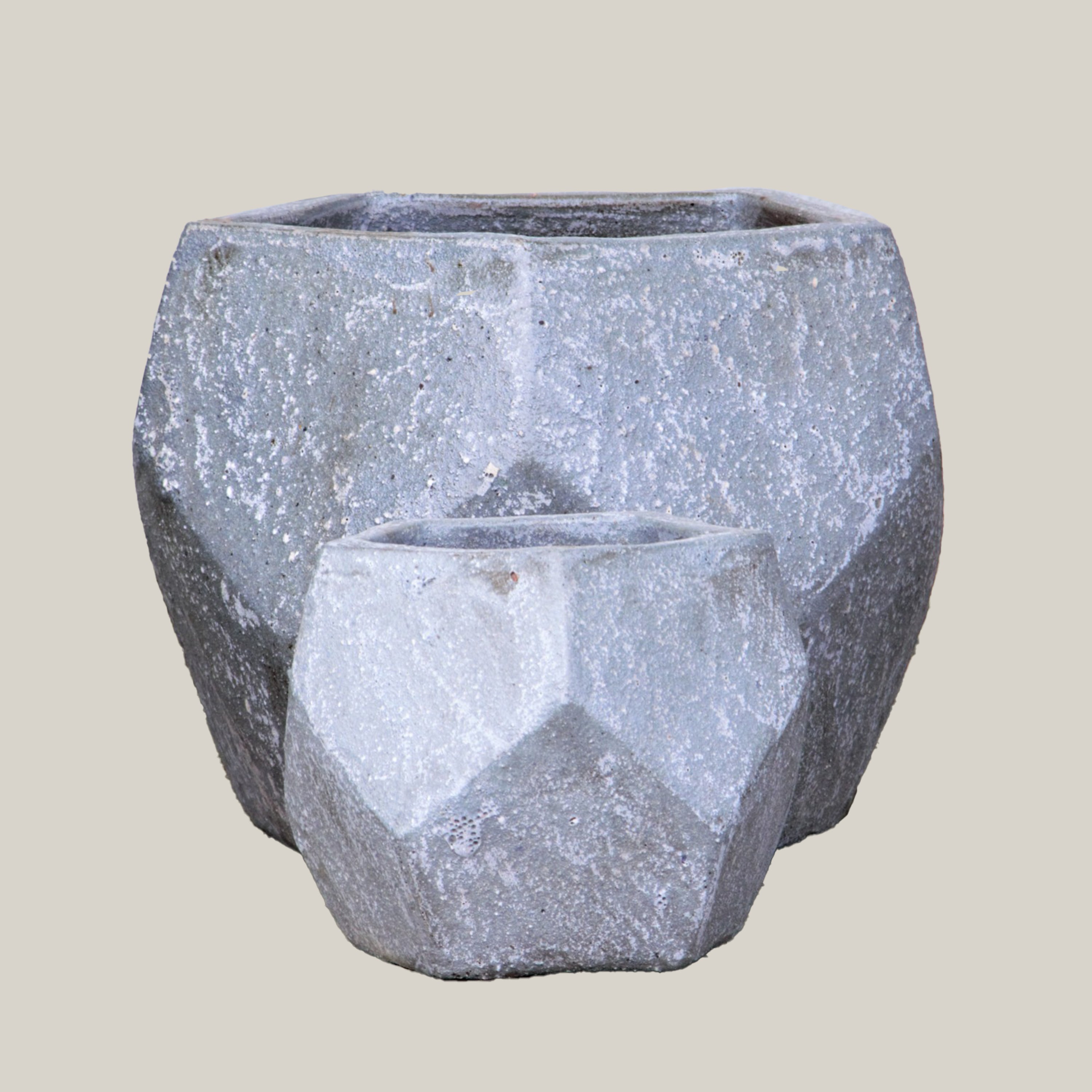Sandstone Modern Geometric Pot