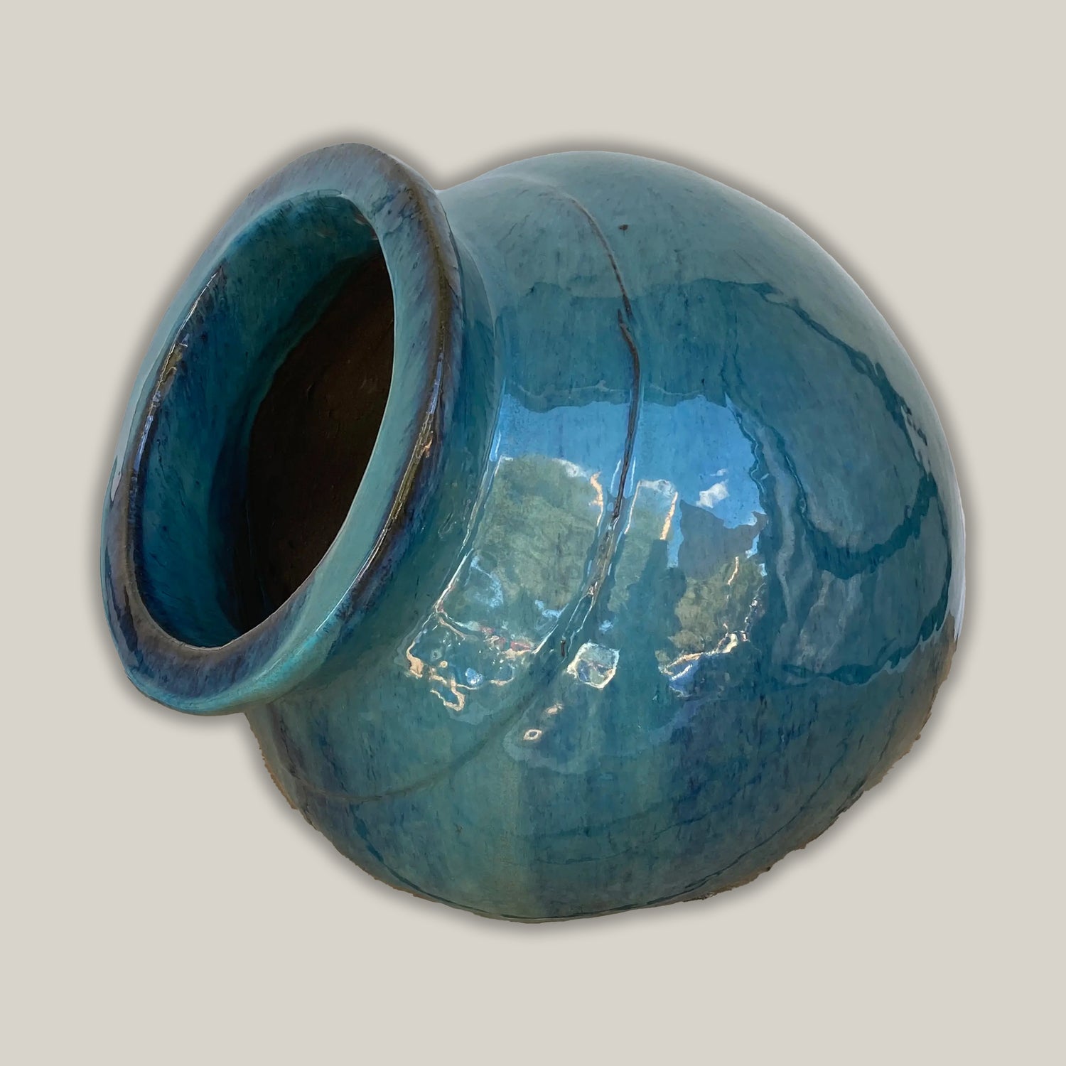 8446N19 - Marble Green Welcome Vase Ceramic Planter