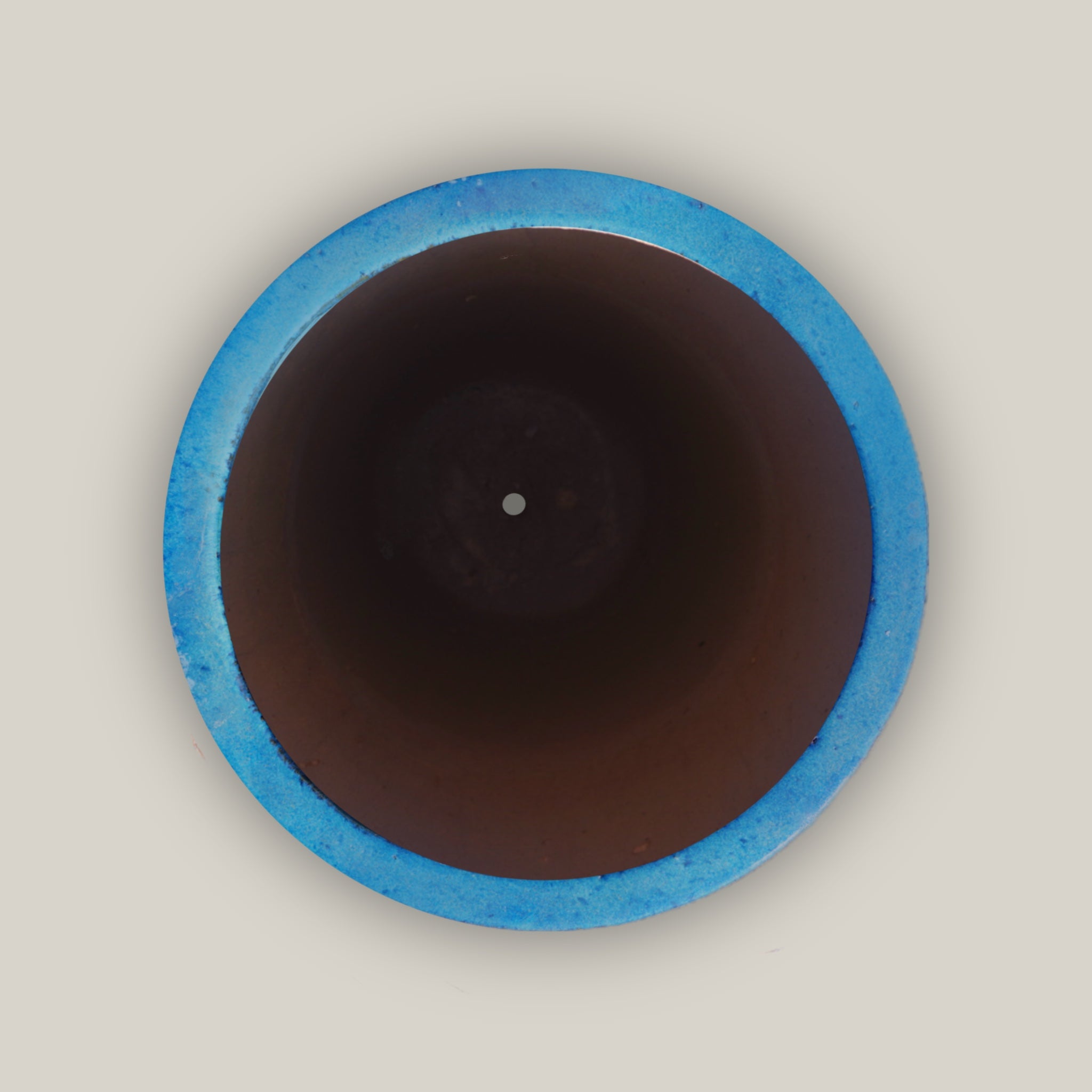 8464N8 - Blue Slim Round Ceramic Planter