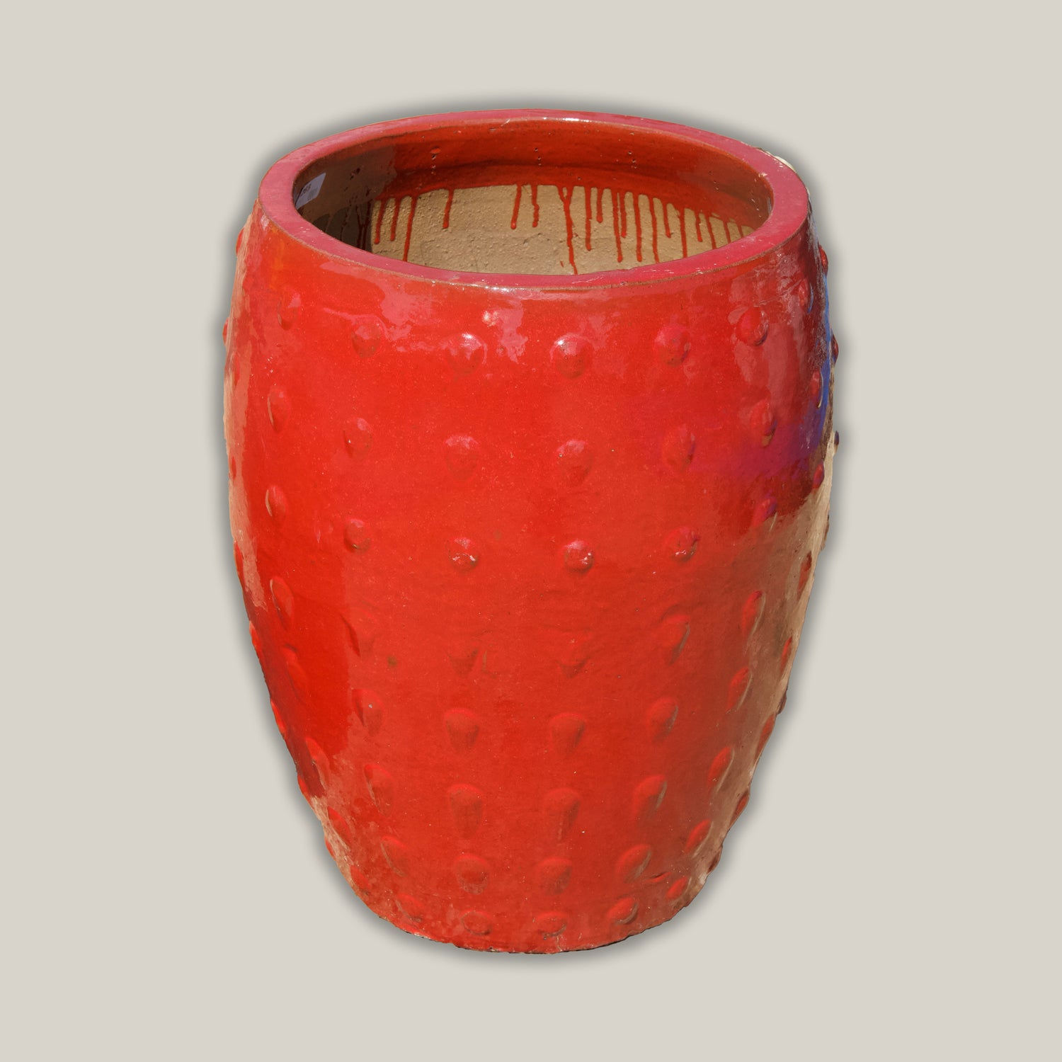 8620S27 - Bright Red Dotted Tapered Cylinder