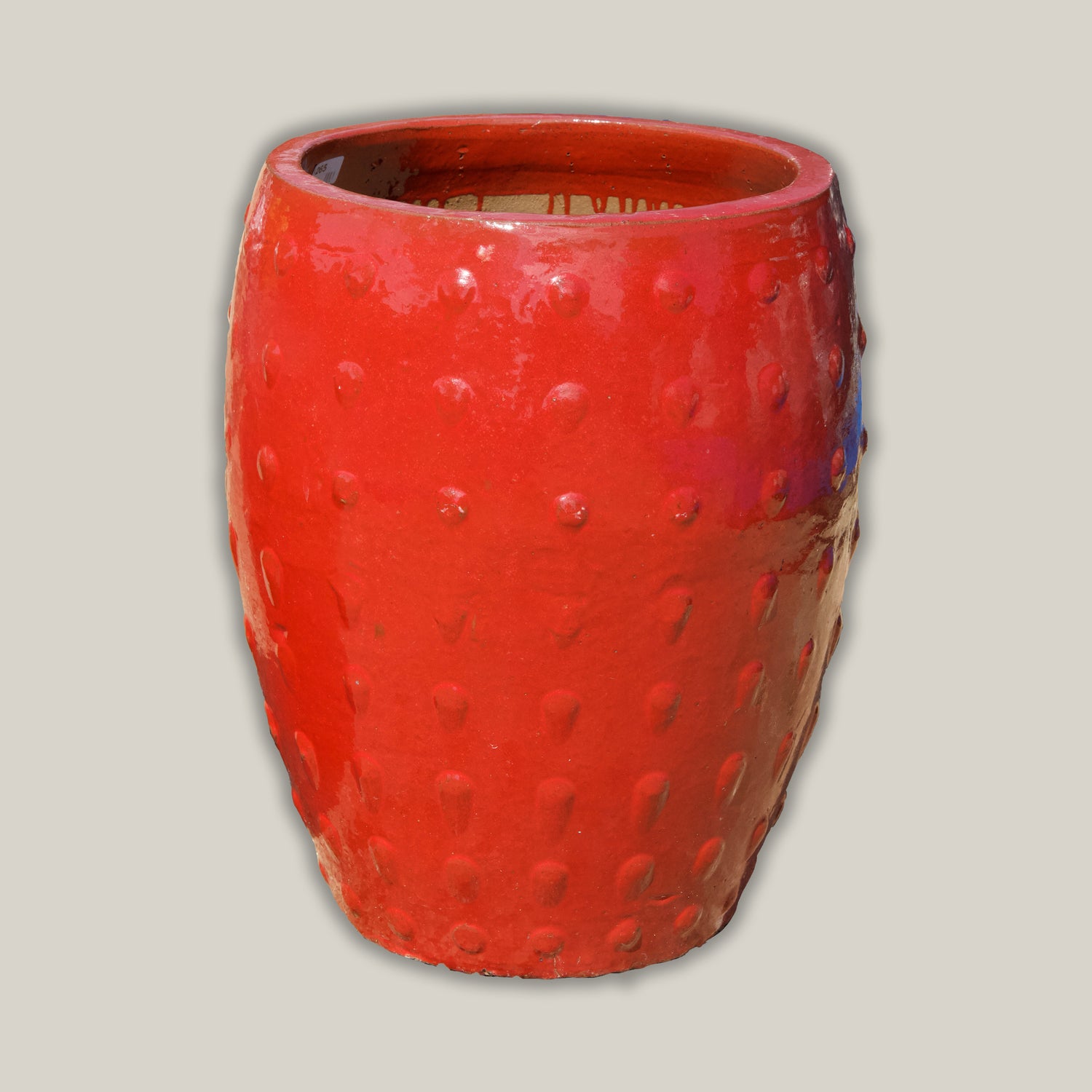 8620S27 - Bright Red Dotted Tapered Cylinder