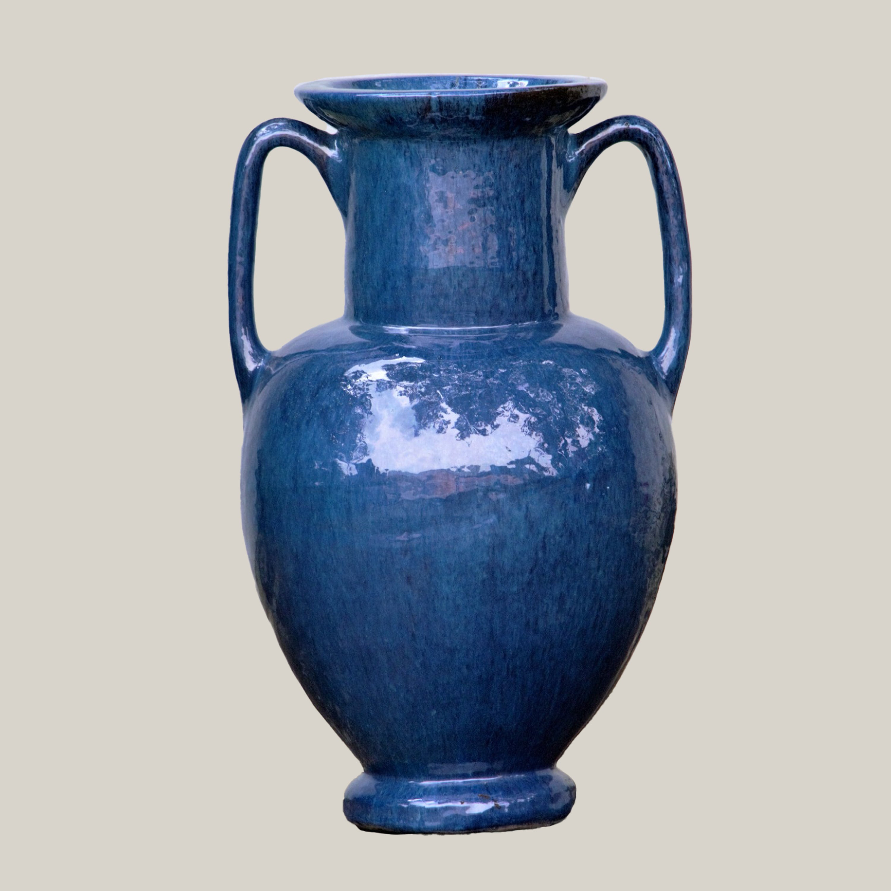 Marble Green Elegant Double-Handled Ceramic Vase