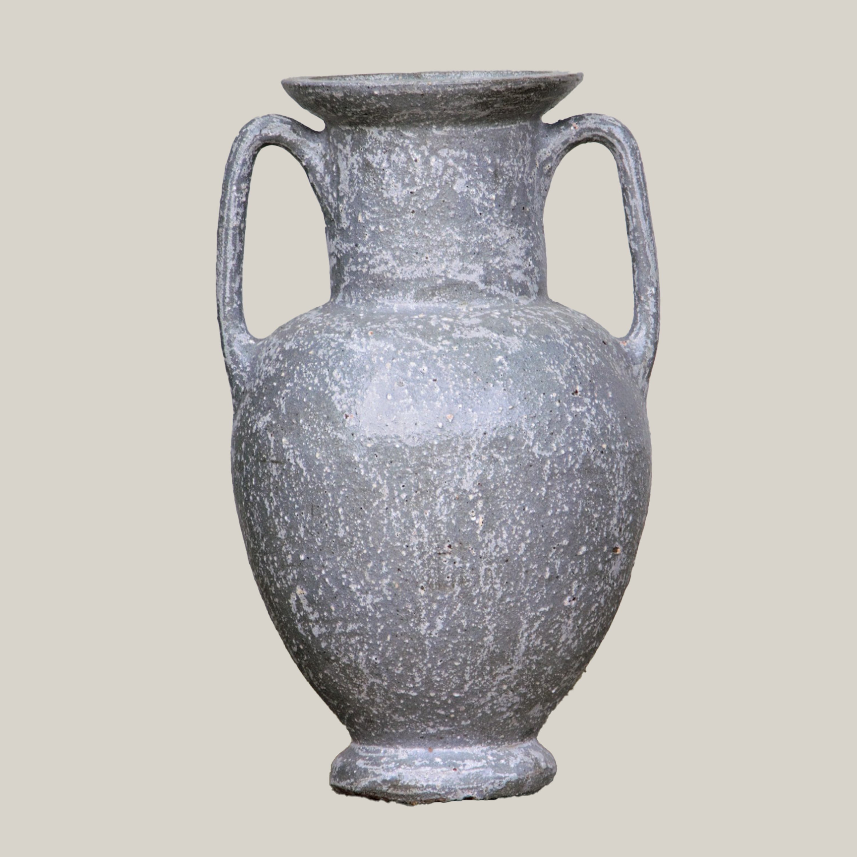 Sandstone Elegant Double-Handled Ceramic Vase