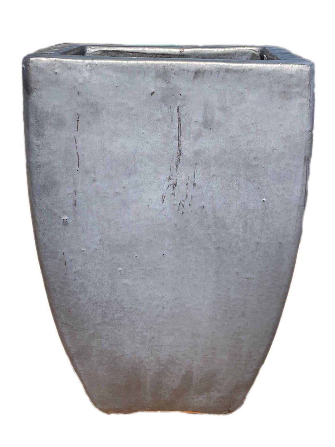 Matte Black Ceramic Milan Square Pot