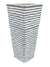 White Ceramic Ripple Square Planter | Ten Thousand Pots