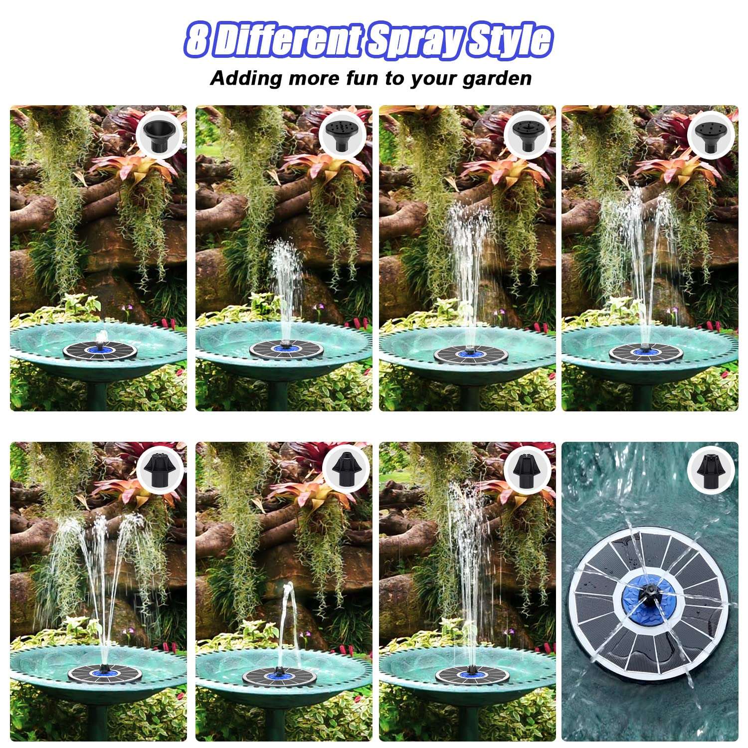 SOLABF3 - Solar birdbath fountain 3.5W