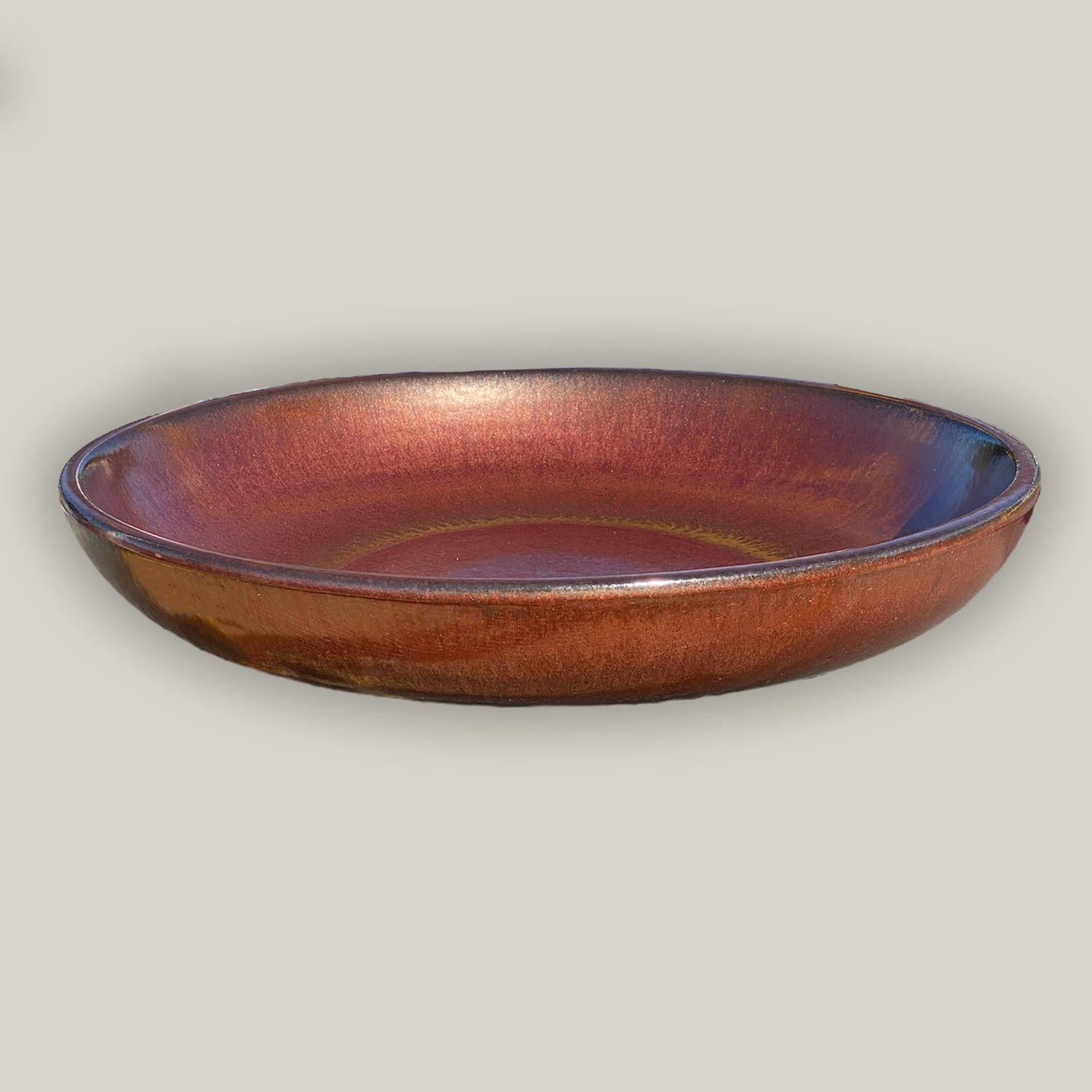 3106L9TFFS - Ceramic Bird Bath Bowl - Oxide