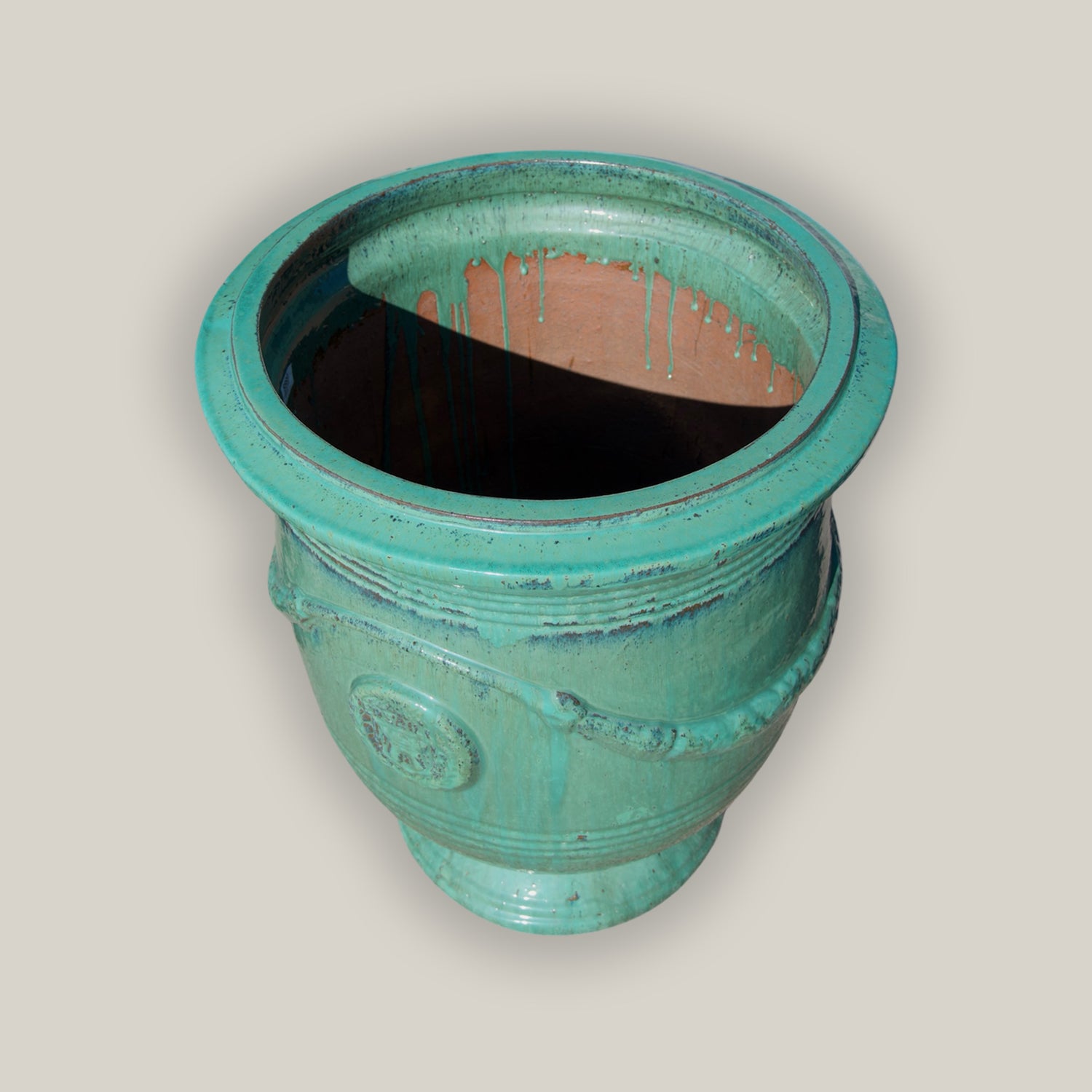 1-4023AQA - Aqua Medallion Urn