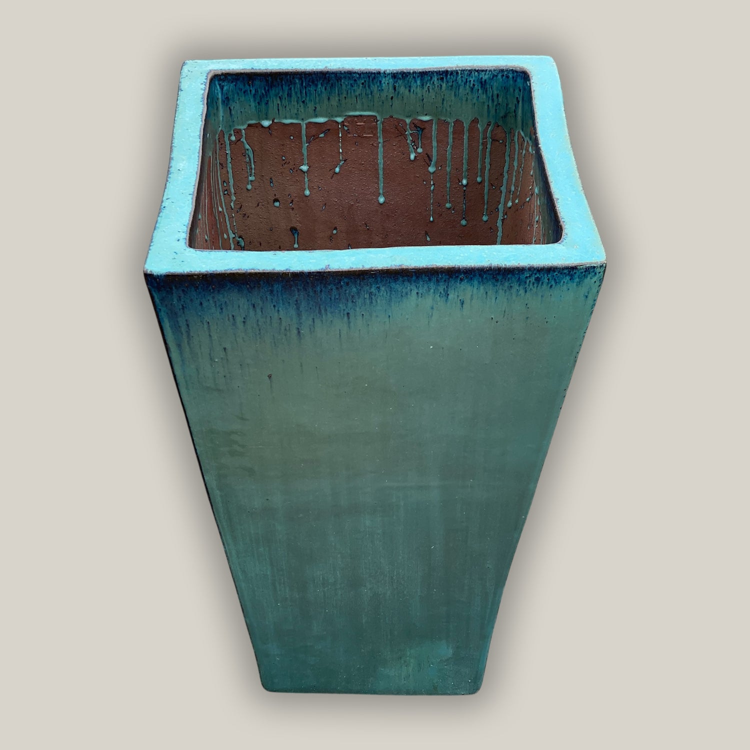 6016H1 - Turquoise Wedge Planter