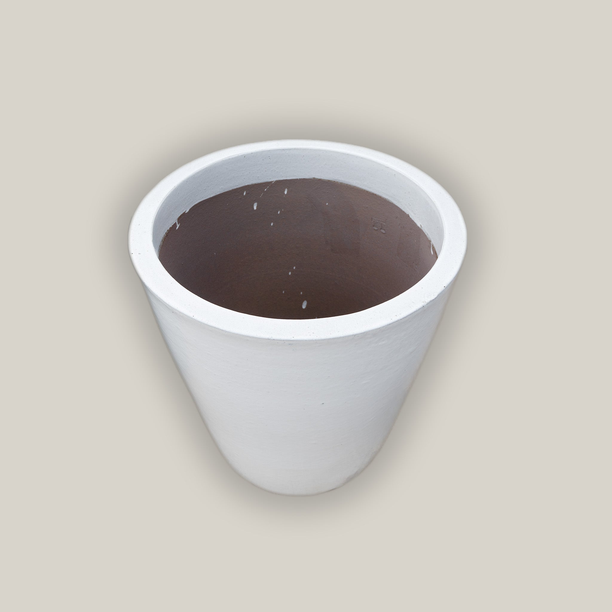 9849C16 - White Ceramic Cone Planter