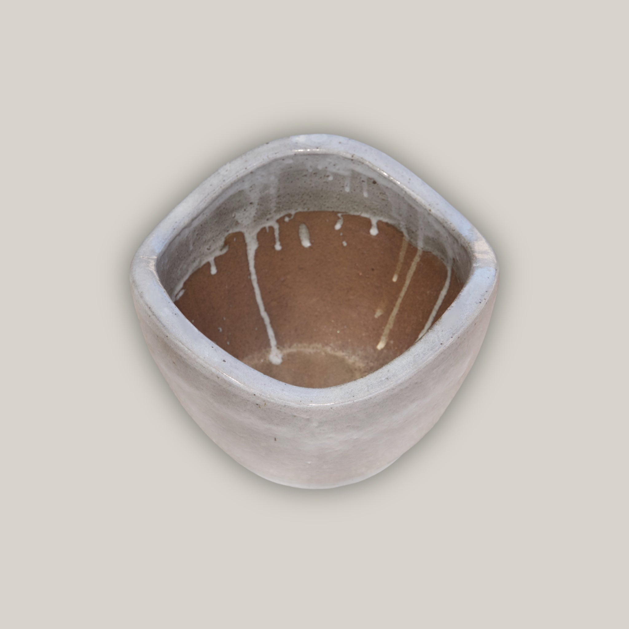 White Low Bowl Planter