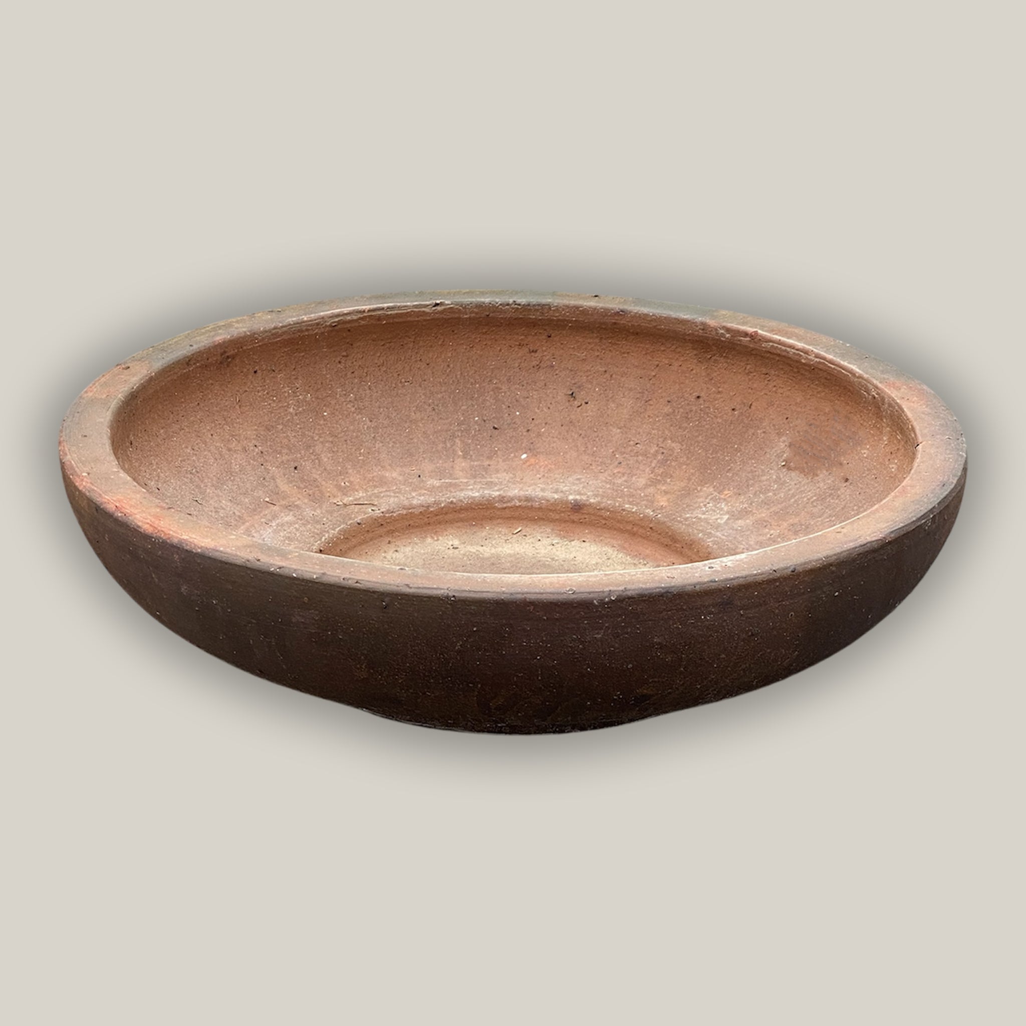 734R14 - Iron Clay Rustic Wok Planter