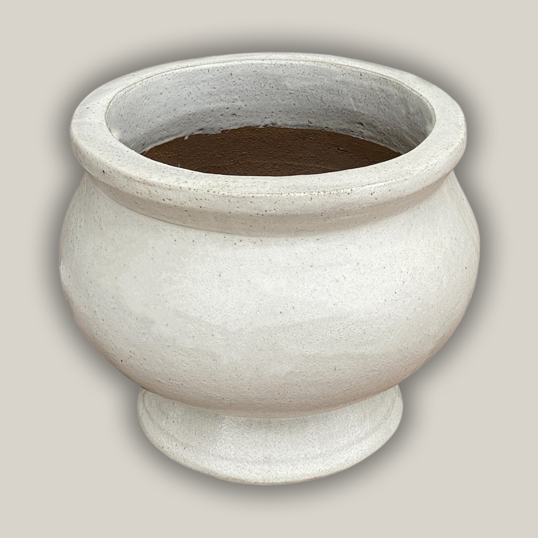 8646N12 - White Tavito Cup Ceramic Pot