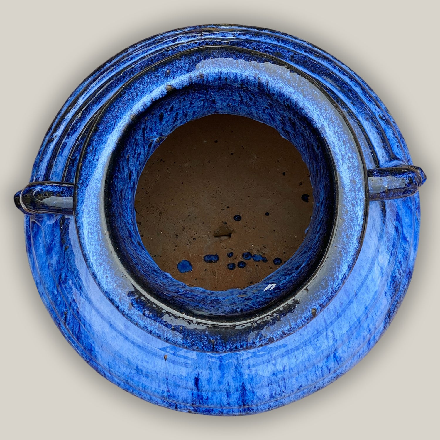 9094C1 - Cobalt Blue Phoenix Sunken Ceramic Vase