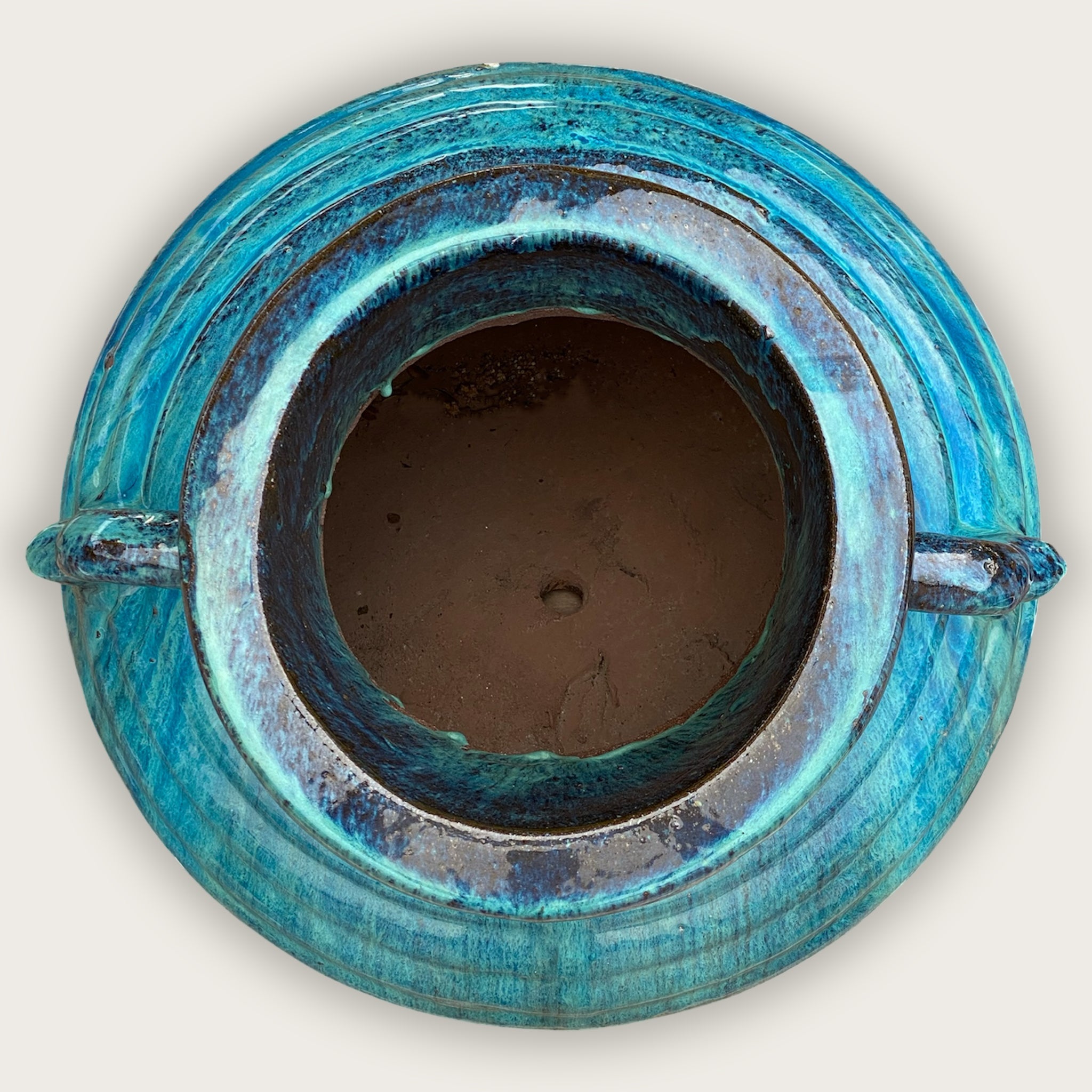 9094C3 - Aqua Phoenix Sunken Ceramic Vase