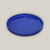 Round falling blue ceramic plant saucer