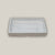 White square plant saucer made from ecofriendly ceramic