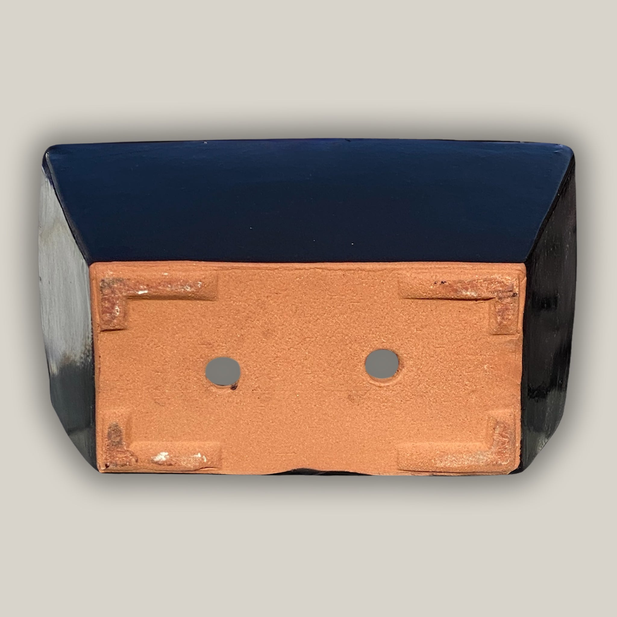 3033L1 - Black Rectangular Ceramic Planter