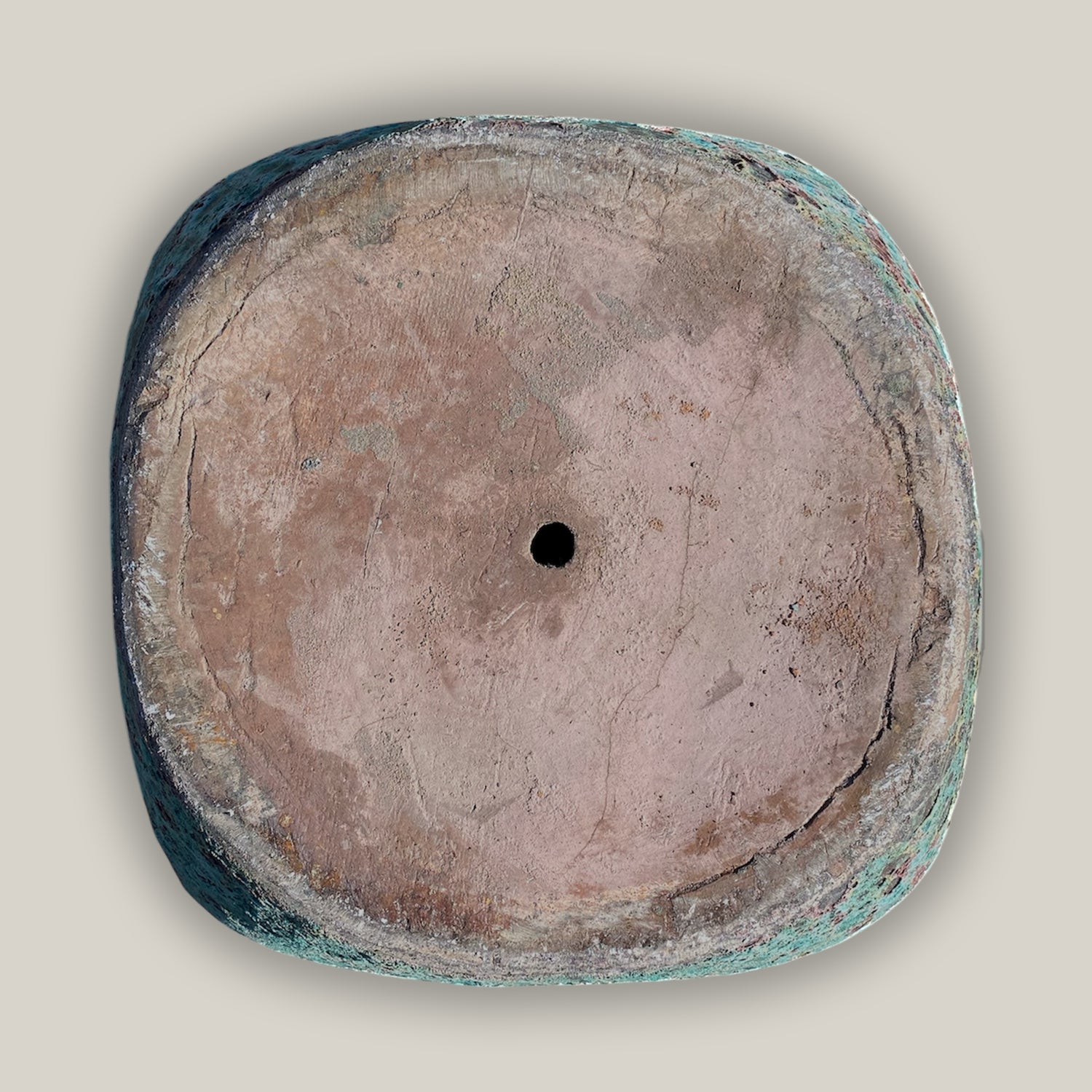 6027H12 - Peacock Coral Milan Rounded Edge Square Pot