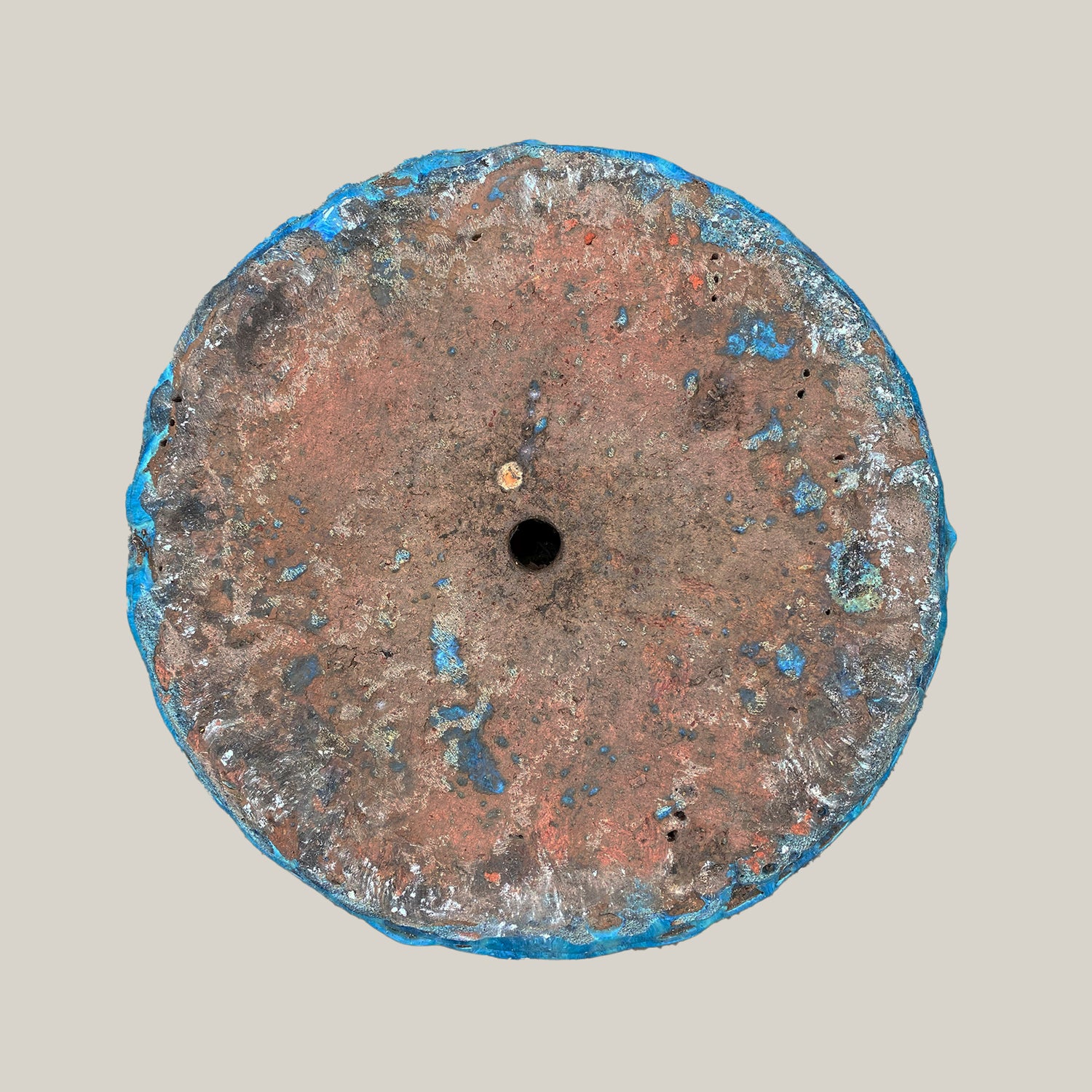 8403N66 - Antique Marble Green Striped Cylinder Ceramic Planter