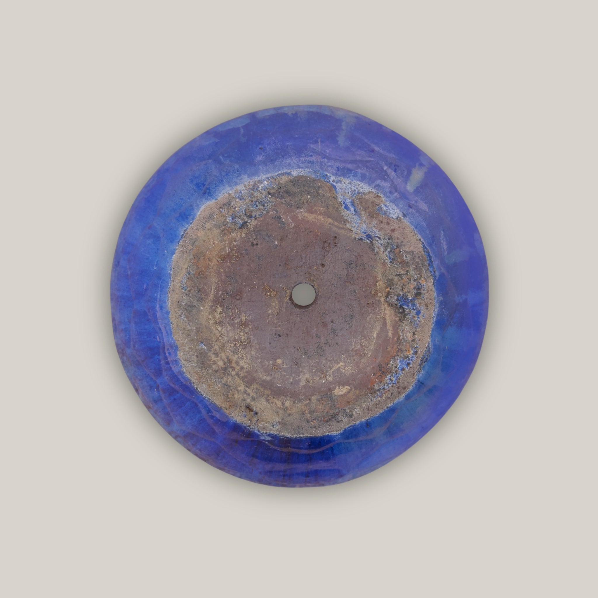 9989C1 - Cobalt Blue Round Artichoke Ceramic Planter