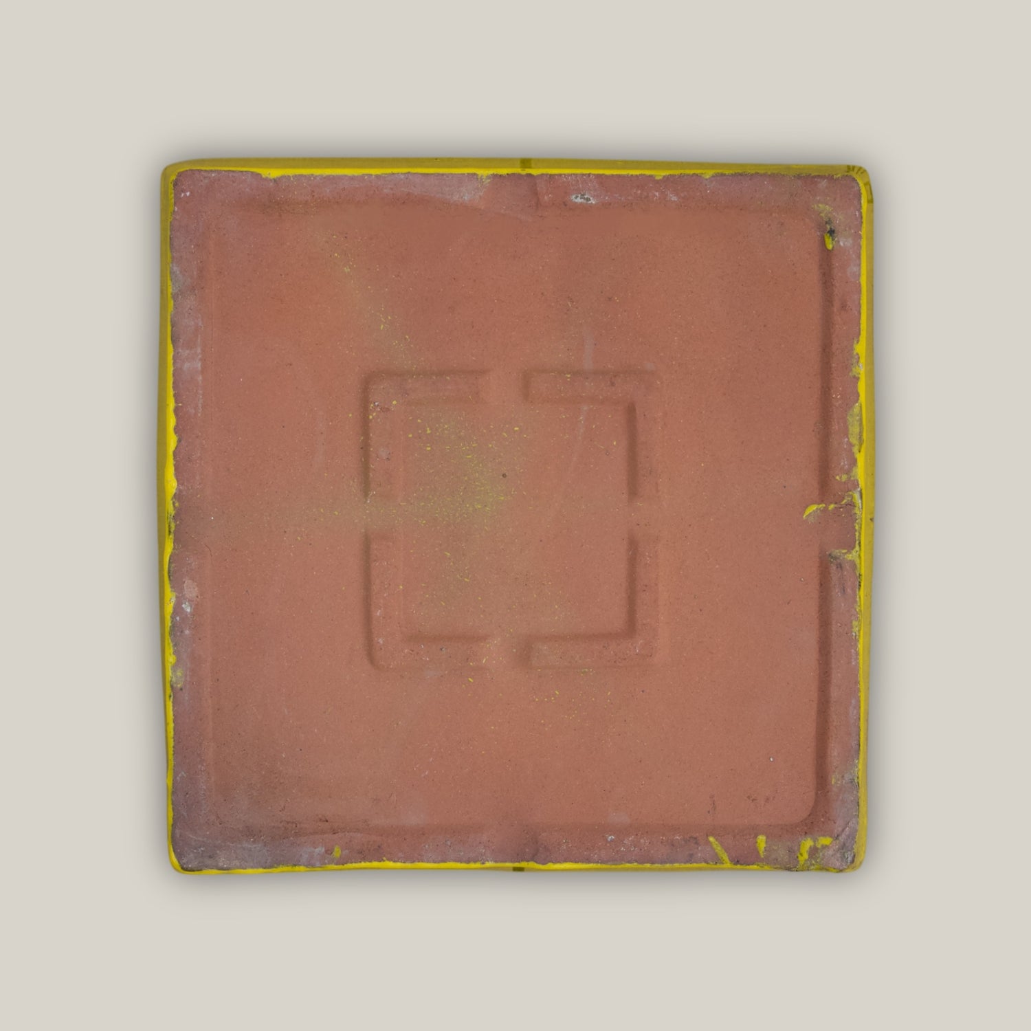 3127L38 - Square | Yellow - Ceramic Clay Pot Saucers (8"-15")