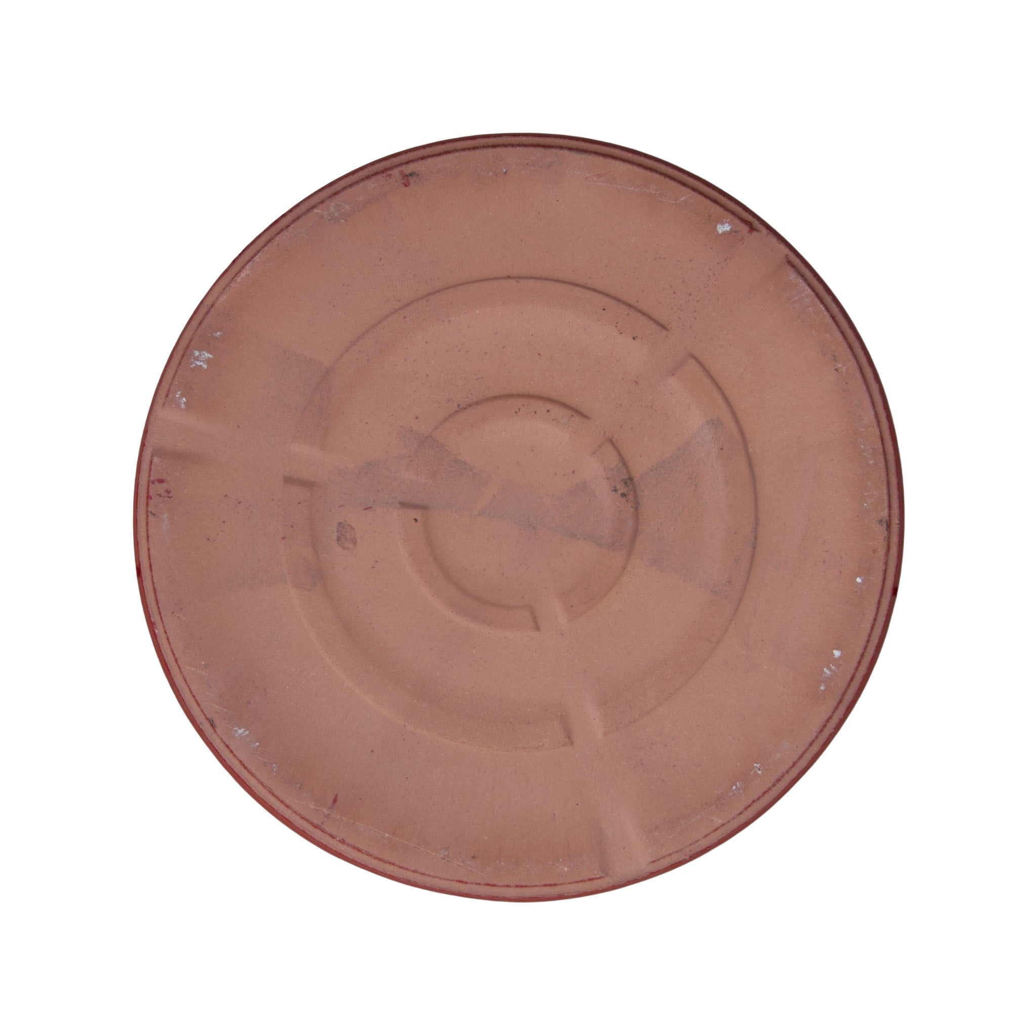 Round Bright Red Ceramic Clay Plant Saucer