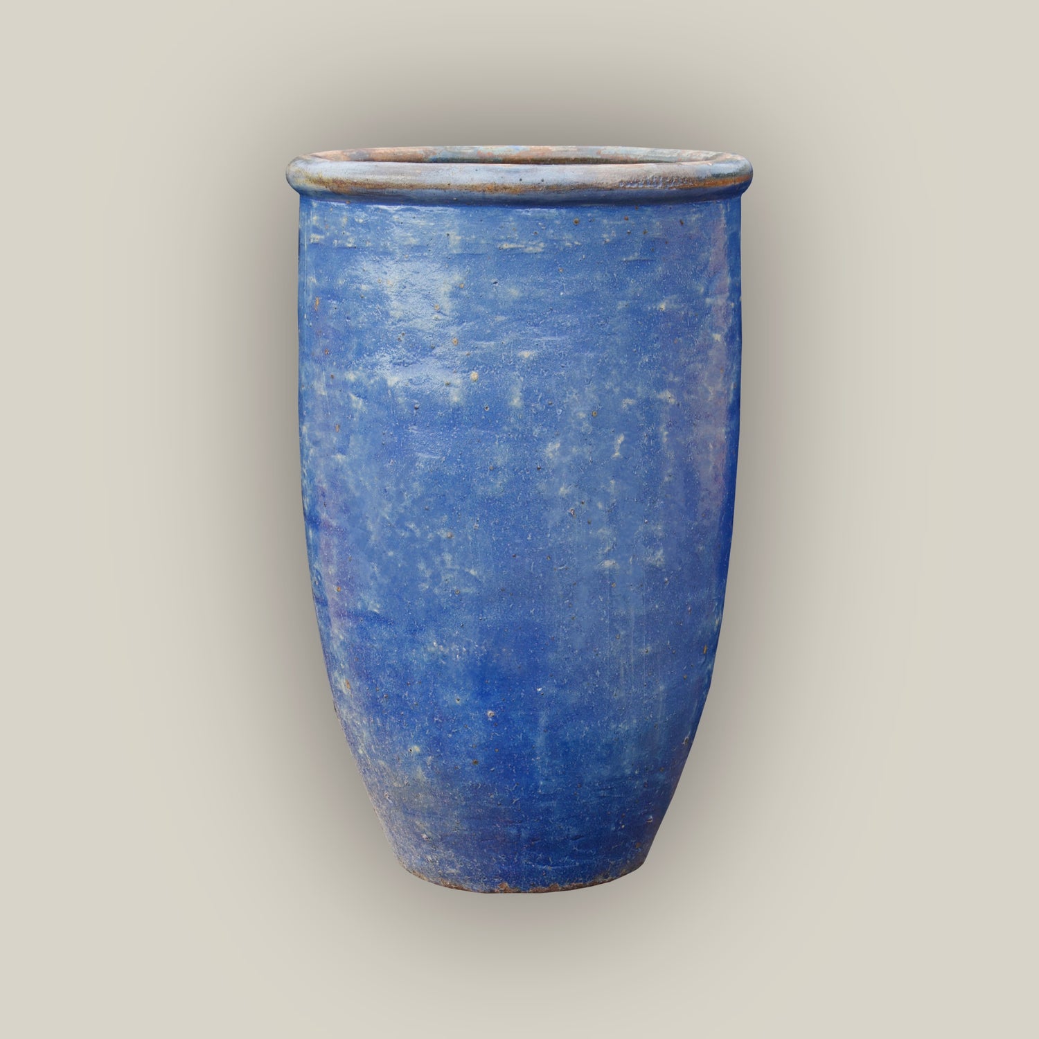 601R19 - Midnight Blue Rustic Giant Tapered Tall Cylinder Planter