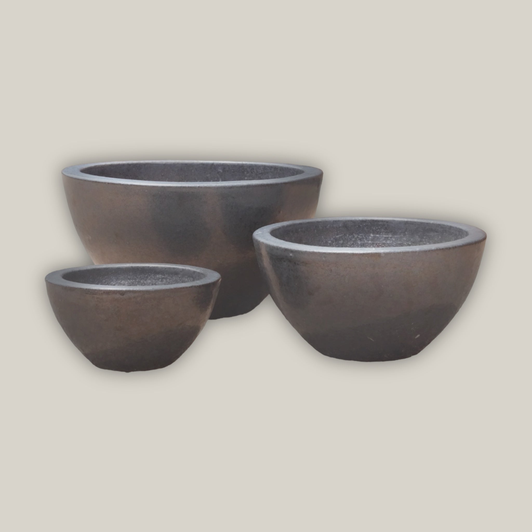 6032H33 - Matte Black Wide Succulent Bowl