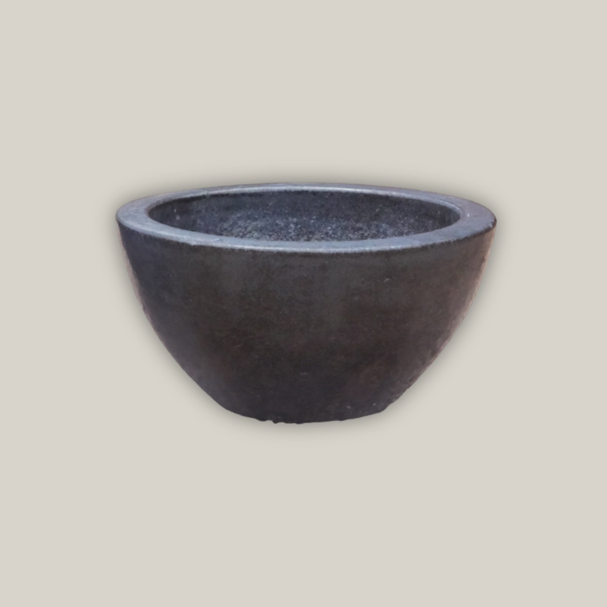 6032H33 - Matte Black Wide Succulent Bowl