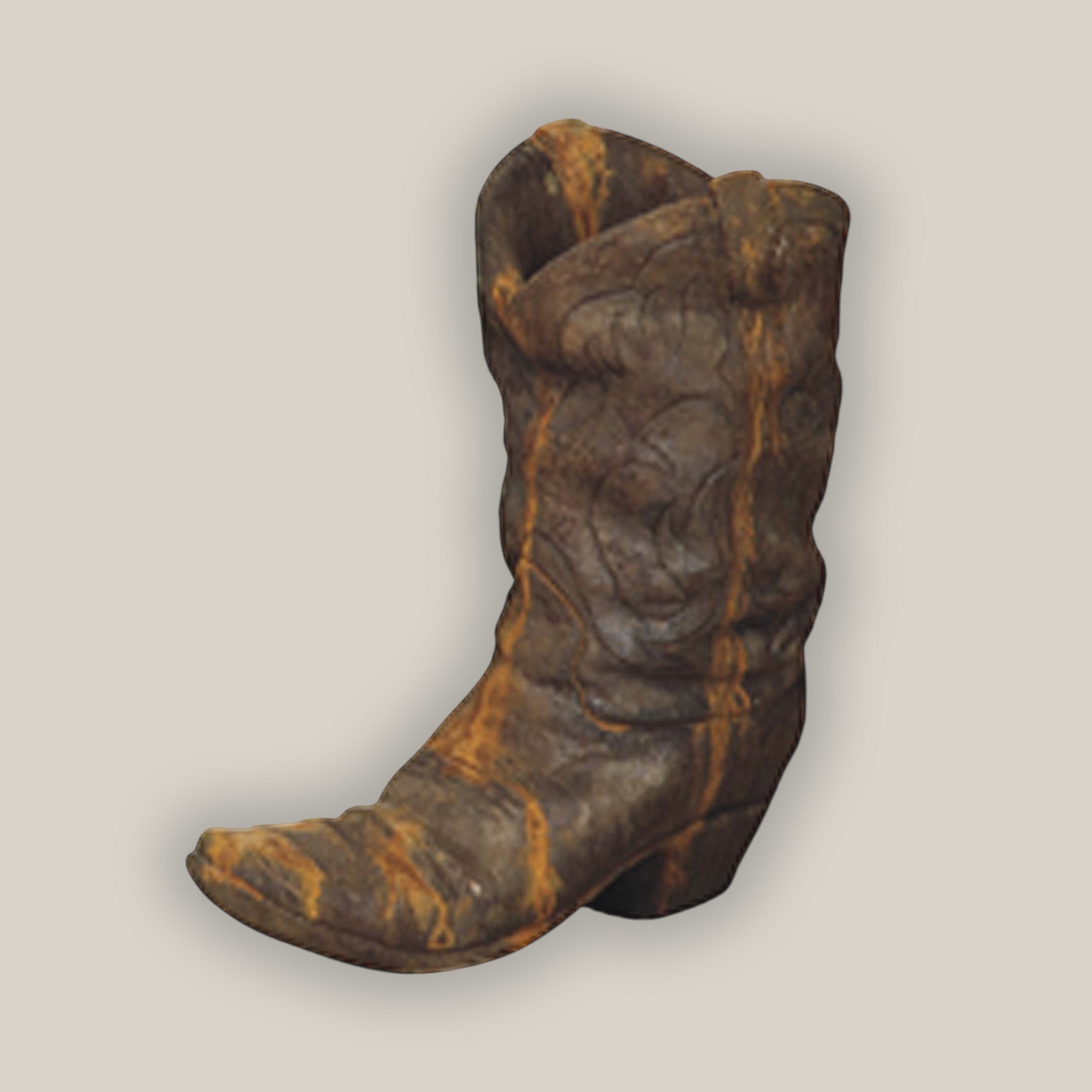 Planter pot shaped like a western boot