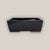 Black rectangular bonsai pot with drainage holes and wire