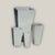 6018H25 - White Square Wedge Planter